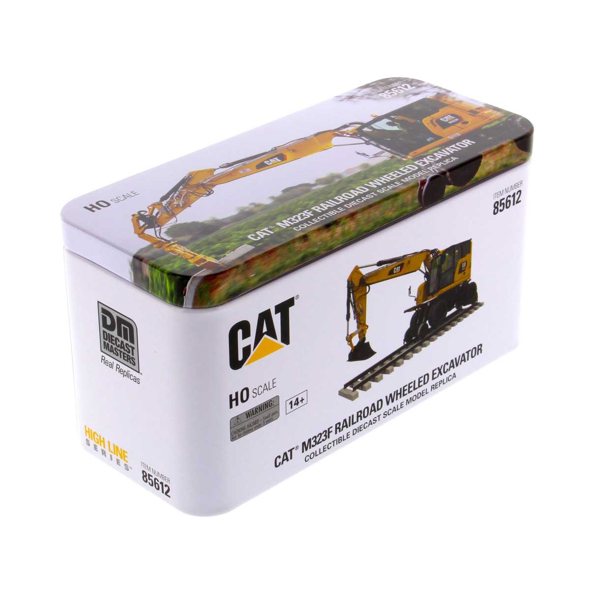 1/87 Caterpillar M323F Railroad Wheeled Excavator by Diecast Masters - Image 8