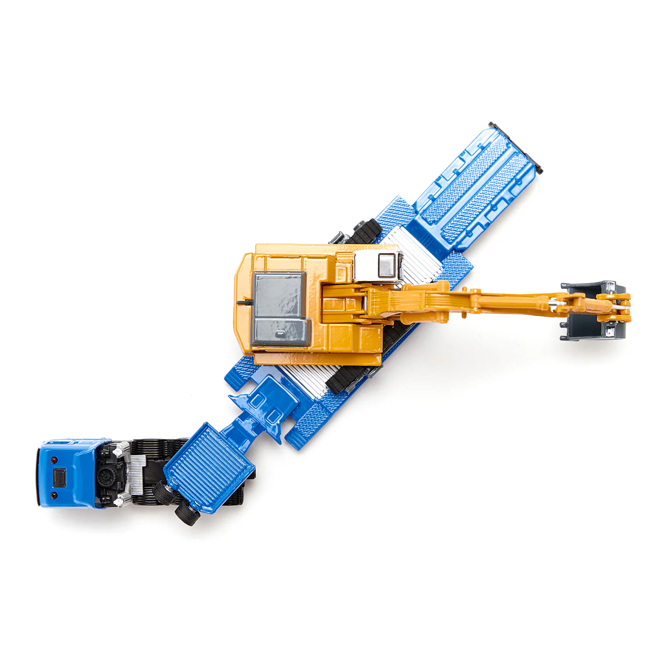 1/87 Liebherr 974 Excavator with MAN Truck & Lowboy Trailer by SIKU - Image 5