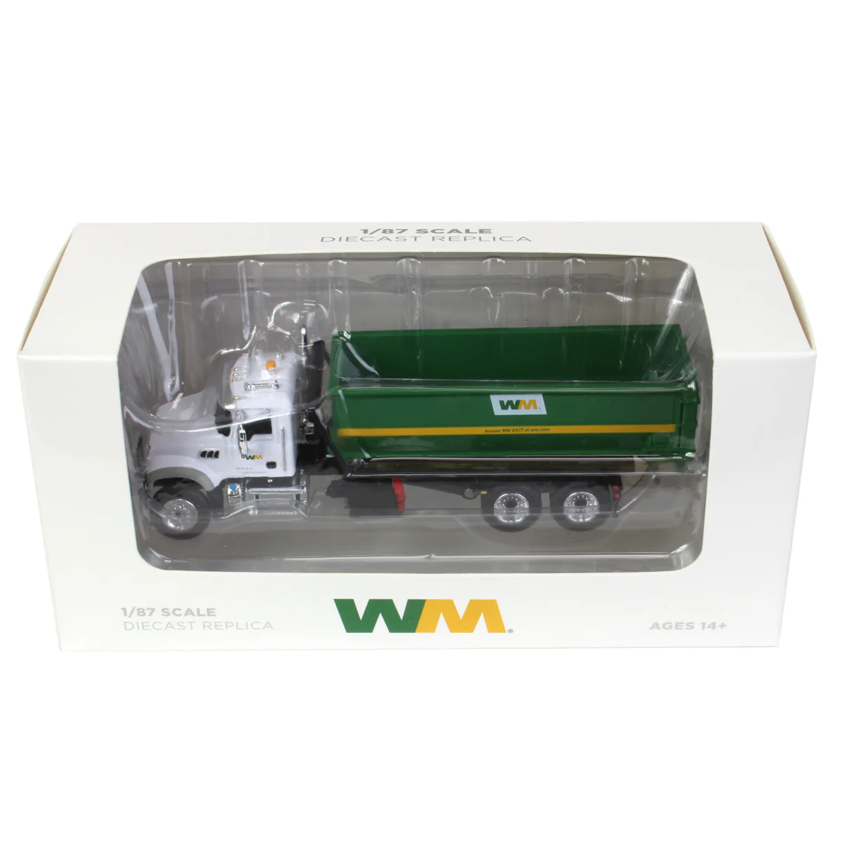 1/87 Mack Granite MP with Tub-Style Roll-Off Container, Waste Management - Image 4