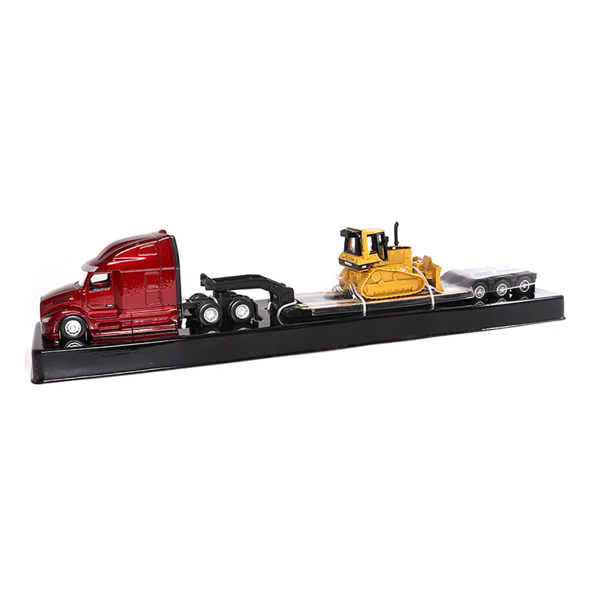 1/87 Peterbilt 579 UltraLoft Tandem Tractor with Lowboy Trailer & Caterpillar D5M Dozer by Diecast Masters - Image 7