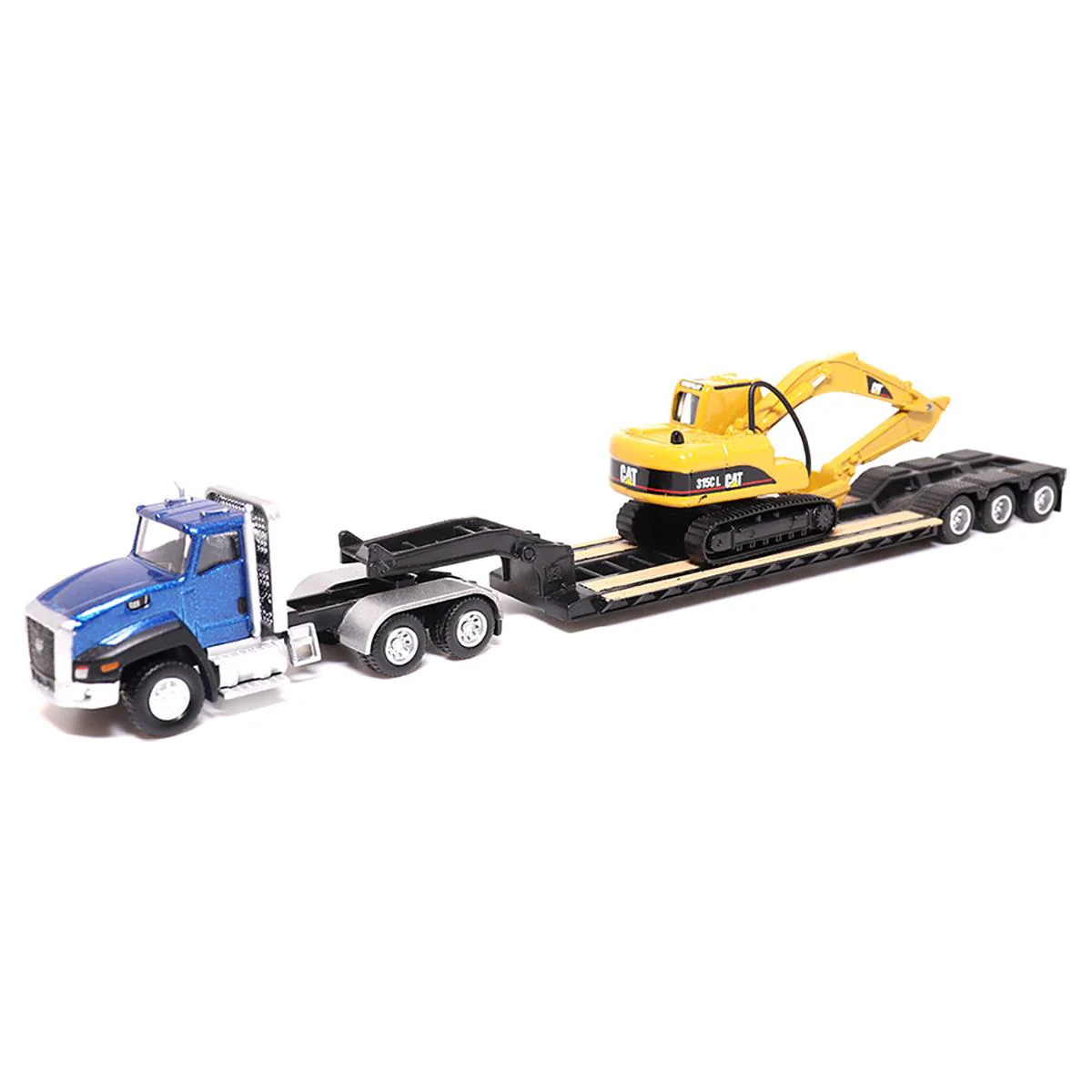 1/87 Semi Truck with Lowboy and Caterpillar Machine Set - Image 3