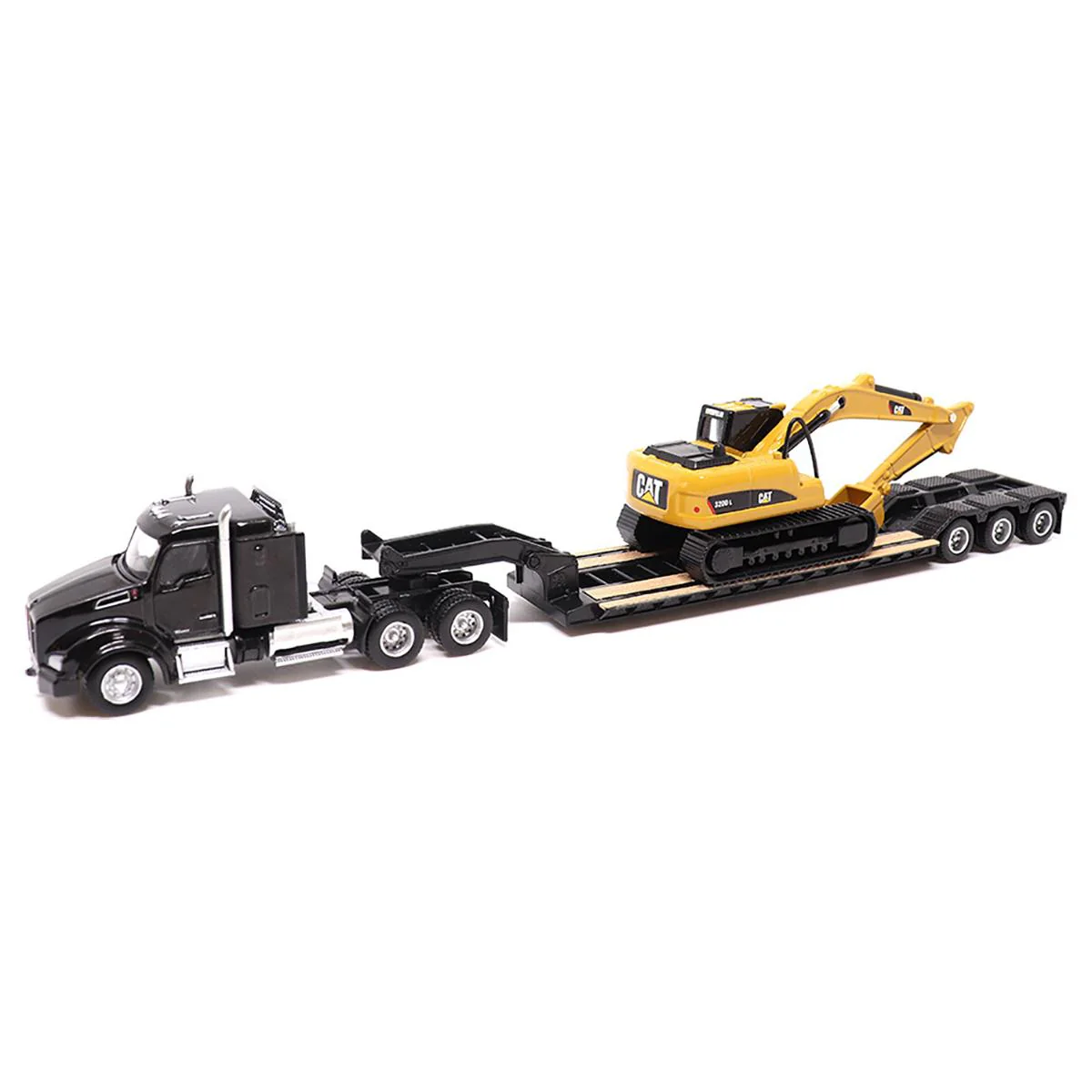 1/87 Semi Truck with Lowboy and Caterpillar Machine Set - Image 5