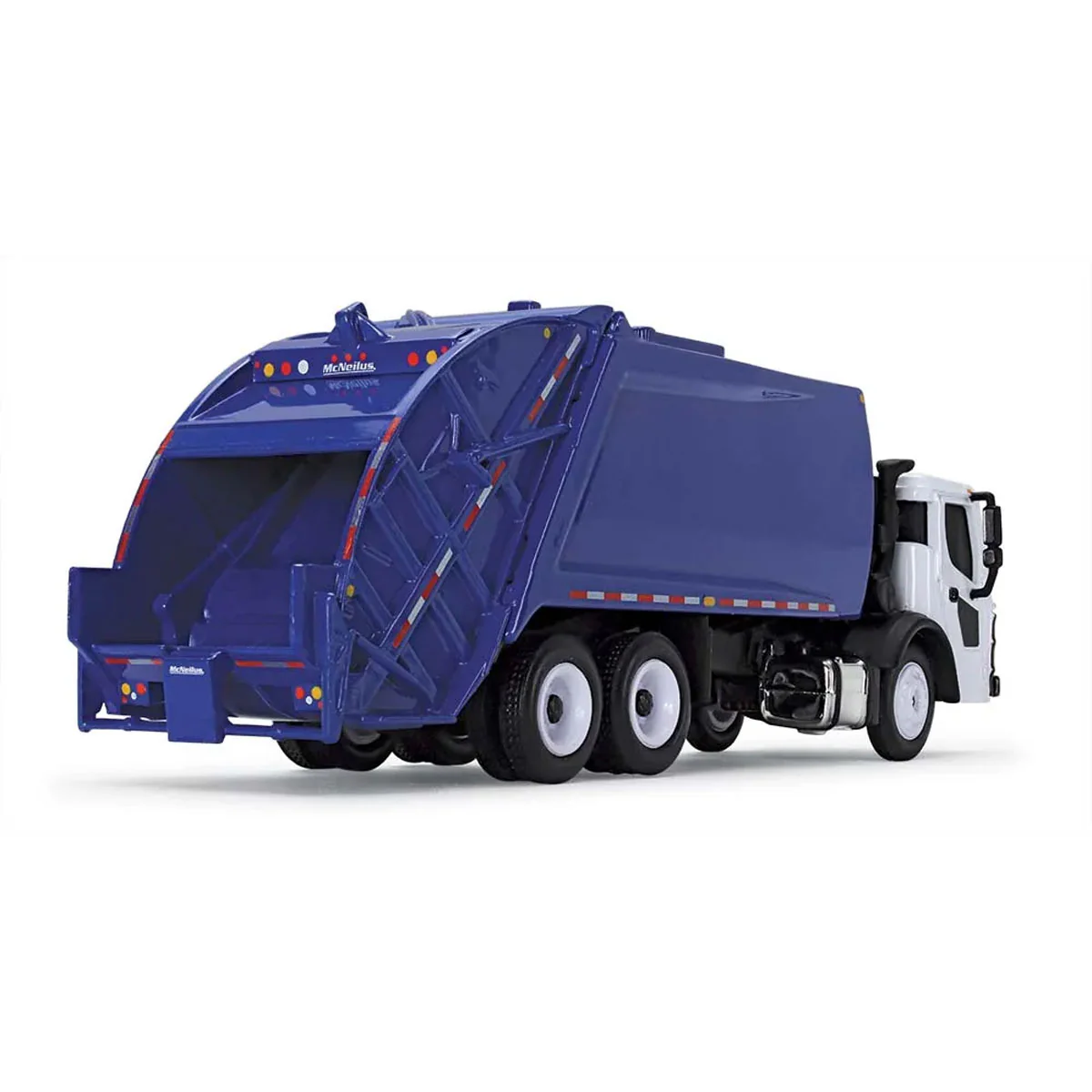 1/87 White Mack LR with Blue McNeilus Meridian Rear Loader by First Gear - Image 2