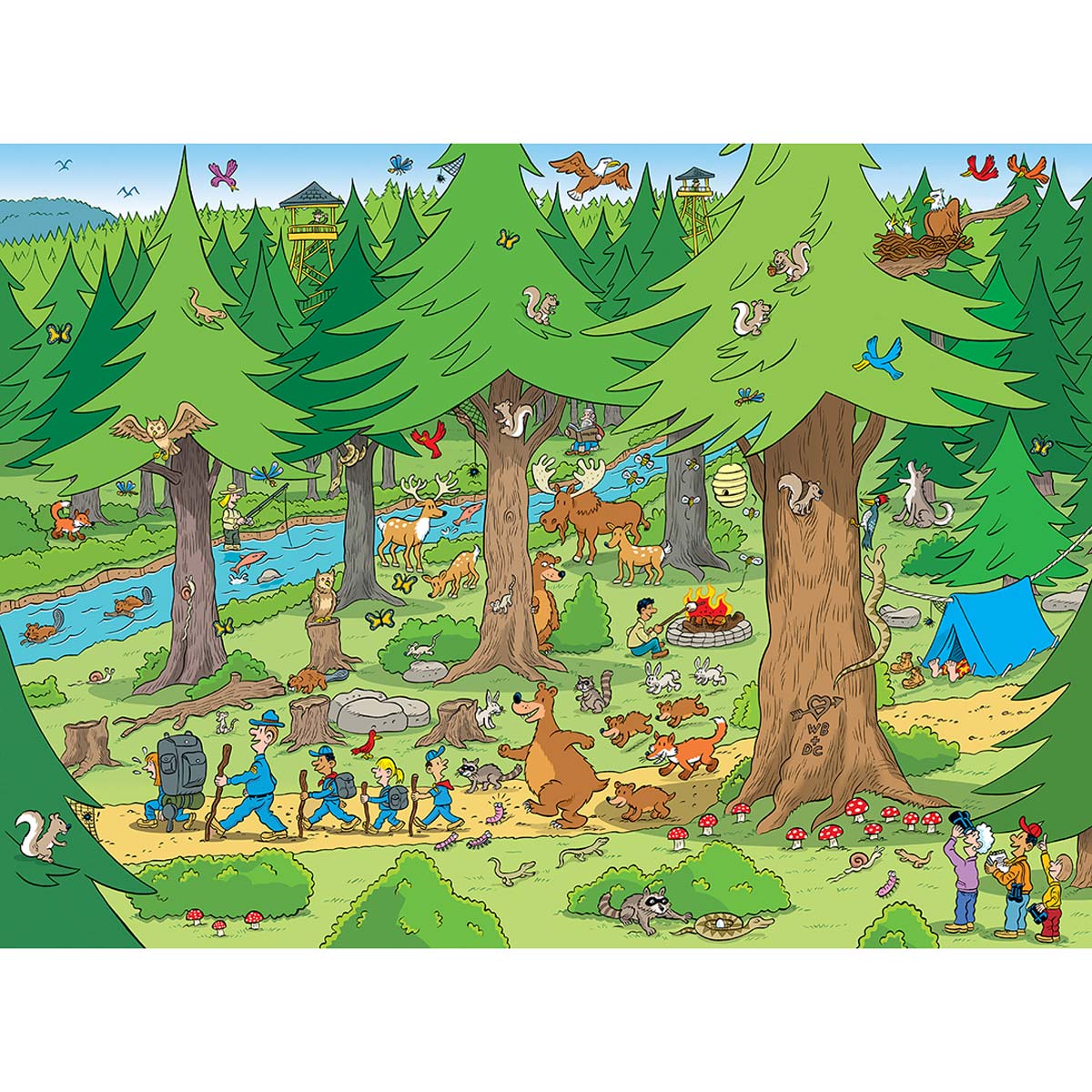 101 Things to Spot in the Woods - 101 Piece Kids Puzzle - Image 2