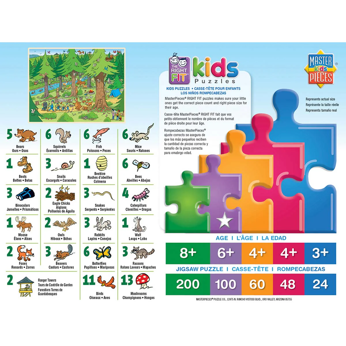 101 Things to Spot in the Woods - 101 Piece Kids Puzzle - Image 4