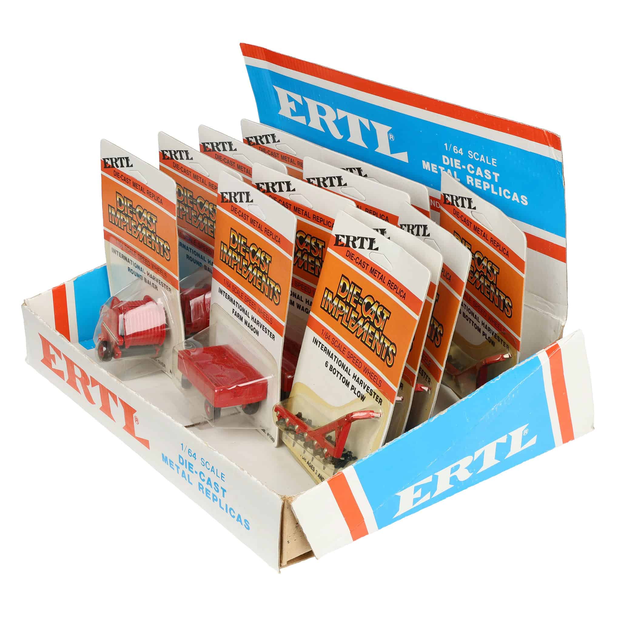 1970s/1980s ERTL Store Counter Advertising Display Box with Twelve (12) NOS 1/64 IH Implements - Image 3