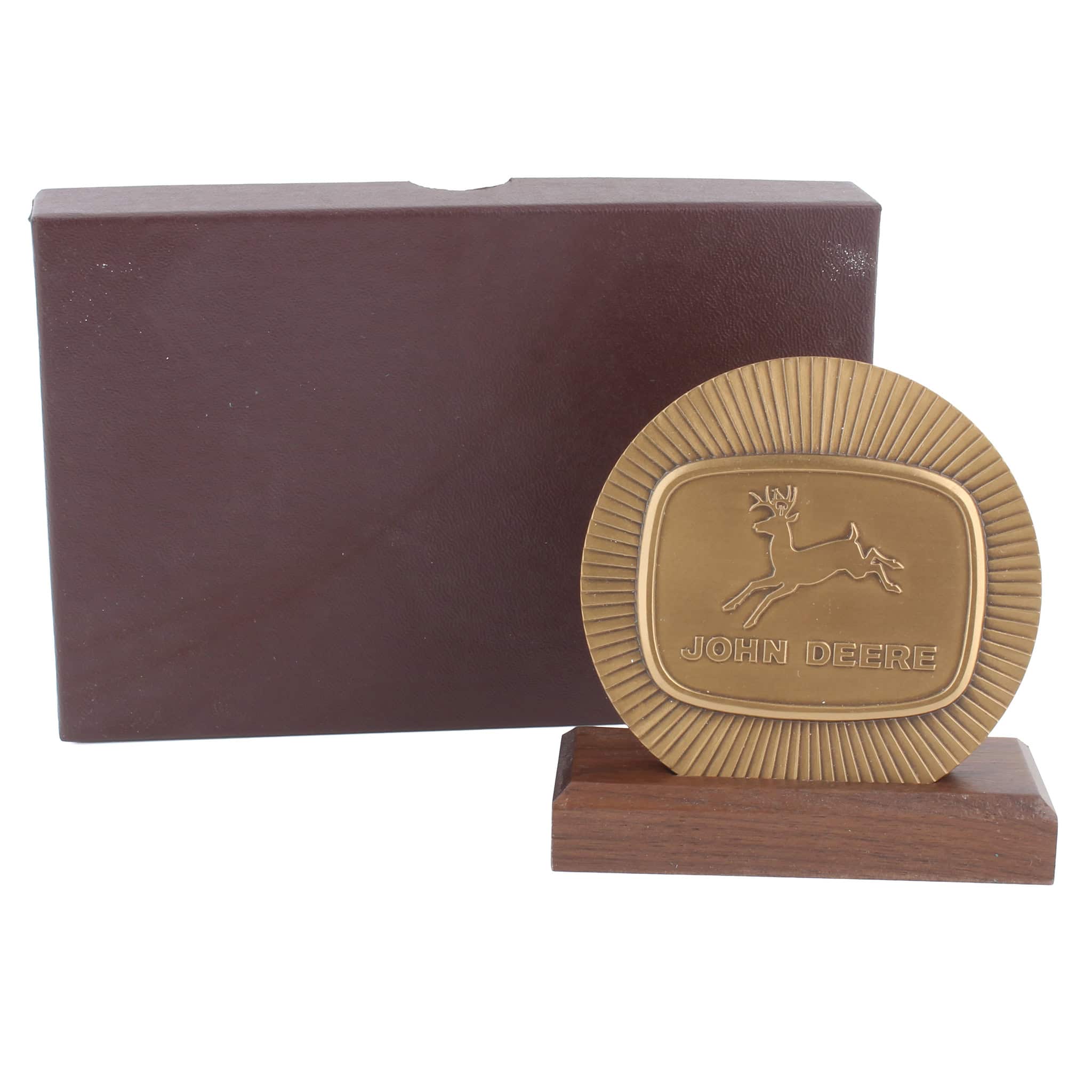 1987 Bronze John Deere Calendar Medallion, 1956 Trademark Logo