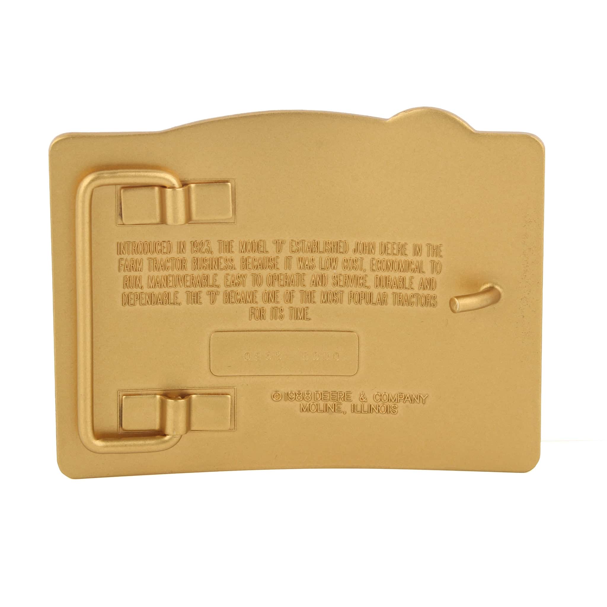 1988 John Deere Model D Tractor Belt Buckle - Image 2