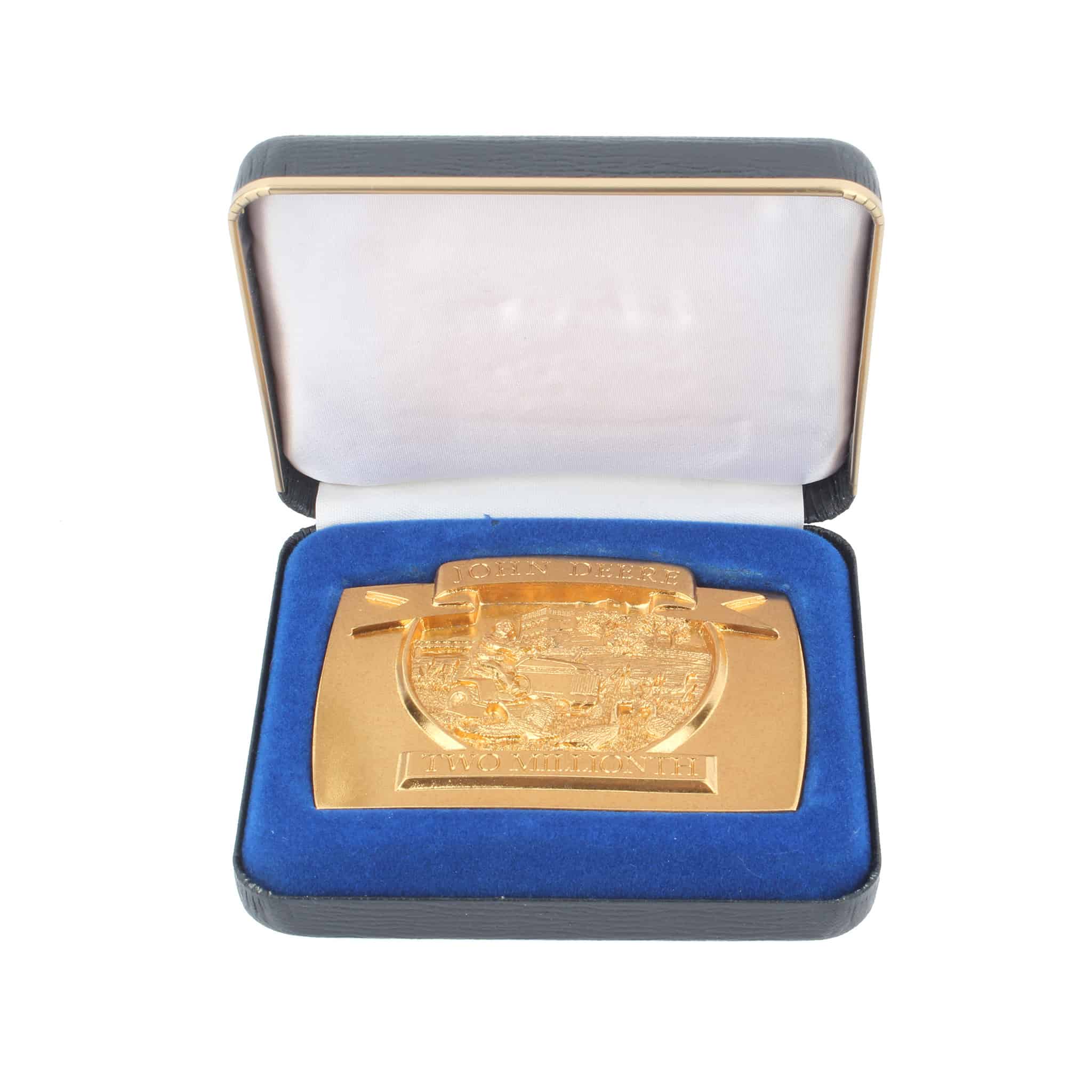 1992 John Deere 2 Million Lawn & Grounds Care Tractor 24k Gold Plated Belt Buckle - Image 3