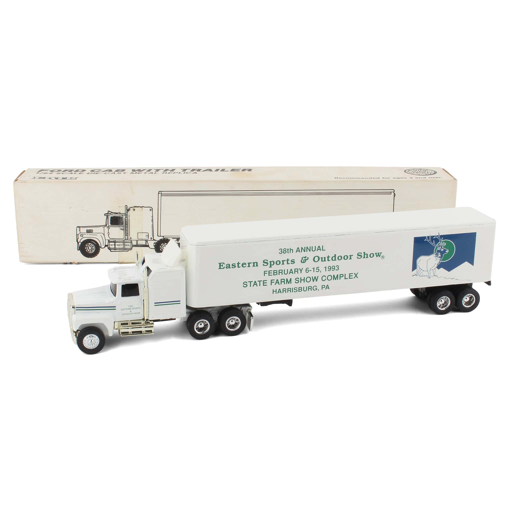 1993 Eastern Sports and Outdoor Show Harrisburg, PA Diecast Ford LTL-9000 Tractor Trailer by ERTL