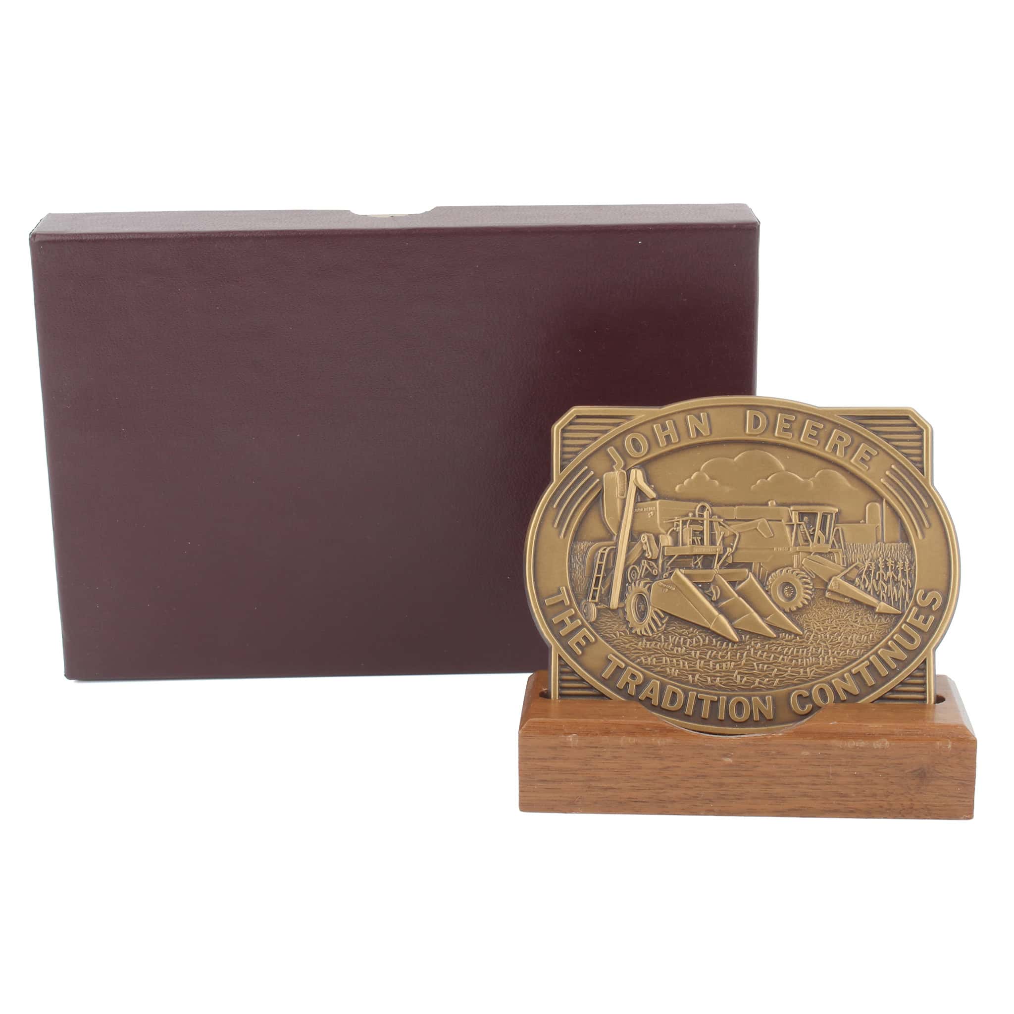 1995 John Deere Calendar Medallion, The Tradition Continues with 55 Combine & 9500 Maximizer Combine