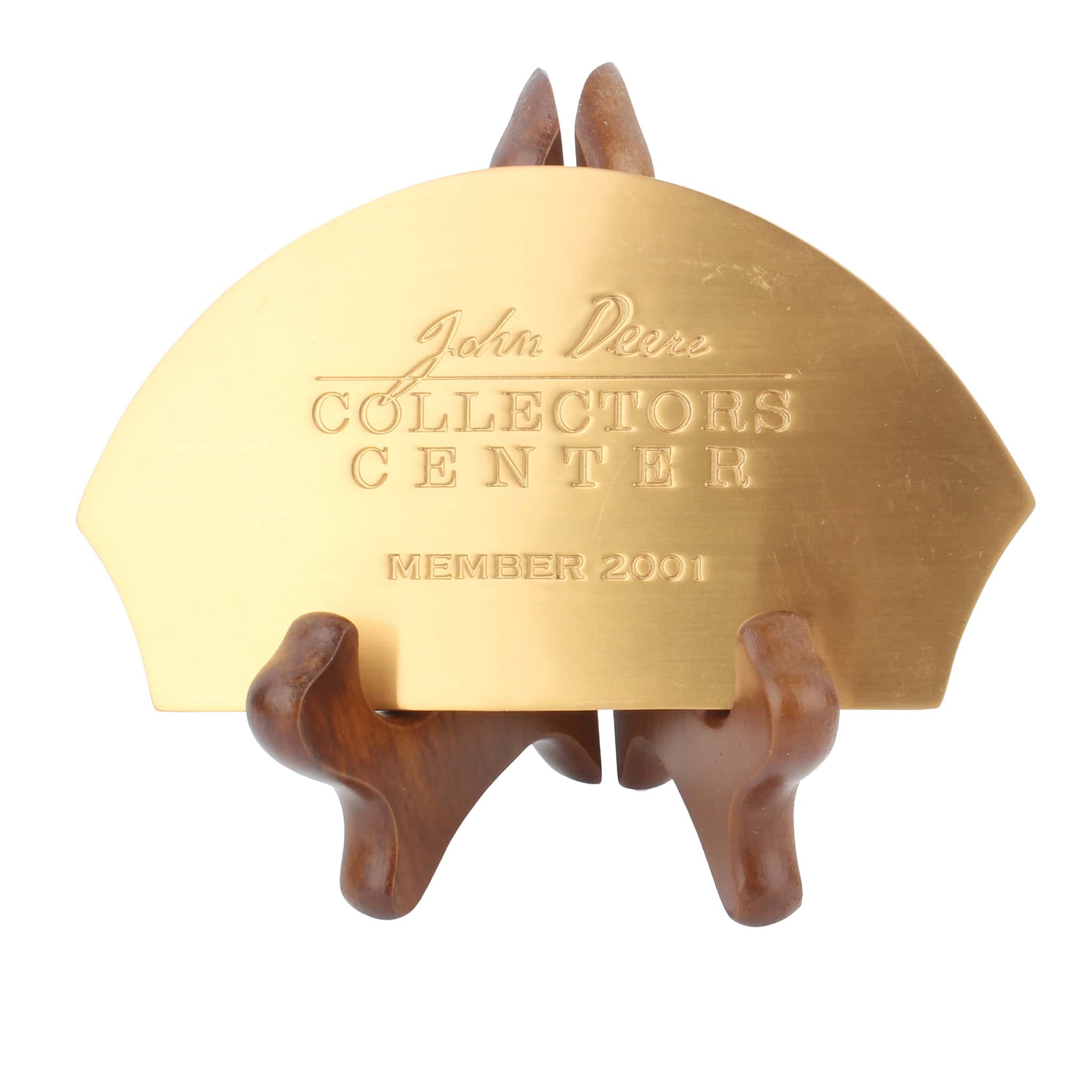 2001 John Deere 2001 Collector Center Trademark 4 Leg Logo Medallion with Stand - Image 2