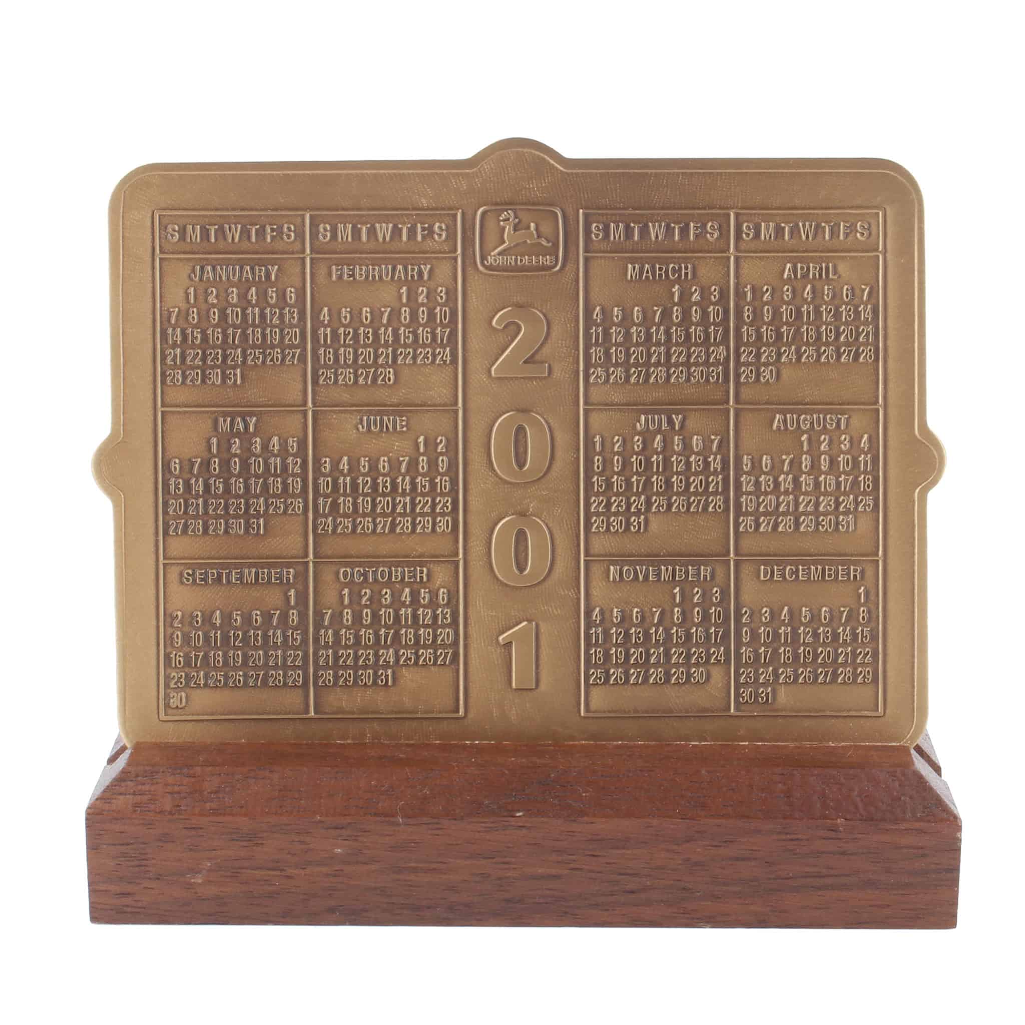 2001 John Deere Calendar Medallion, Timeless Legends, 4010 Tractor & 494A Planter - Image 2