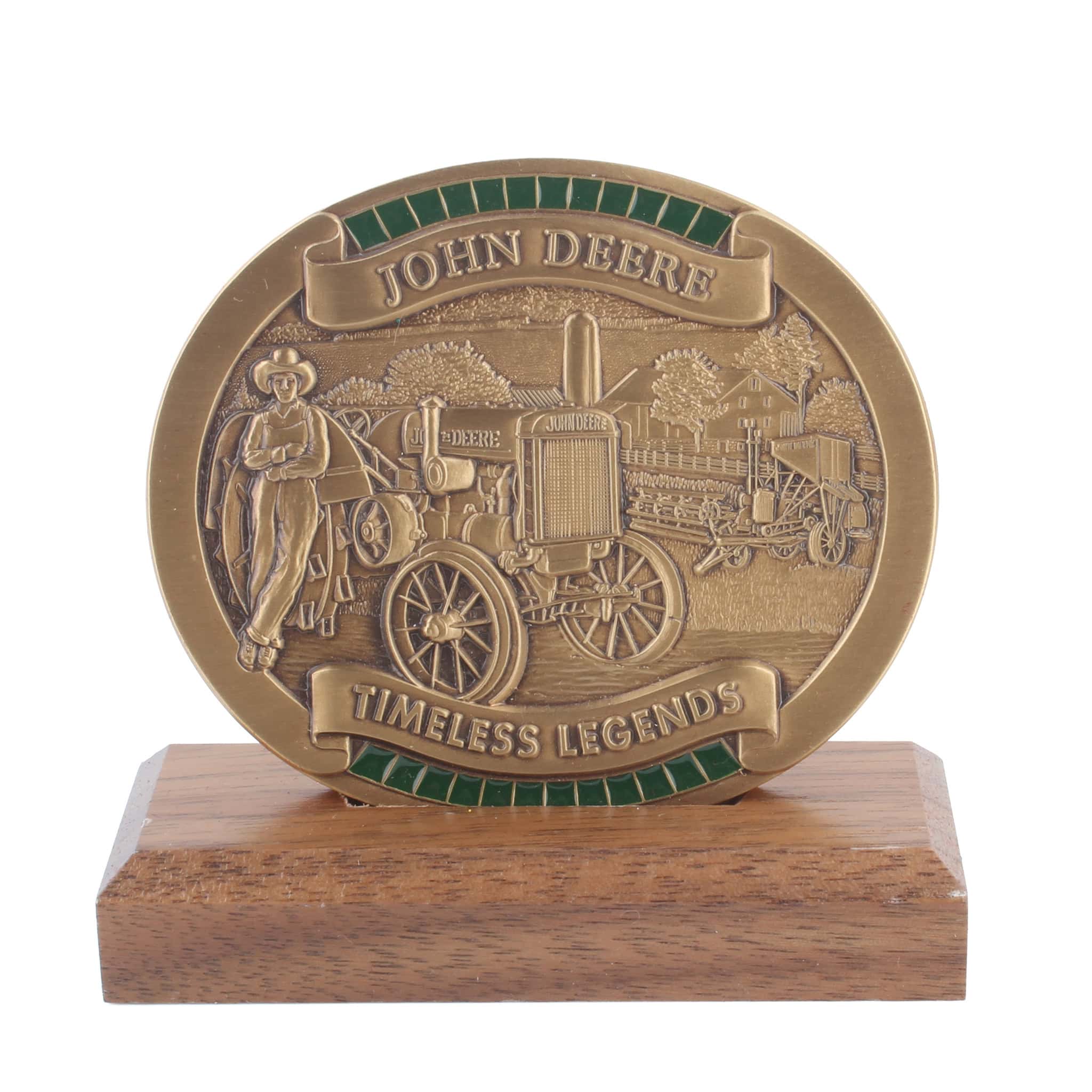 2005 John Deere Calendar Medallion, Timeless Legends 1923 Model D Tractor & No 2 Combine - Image 2