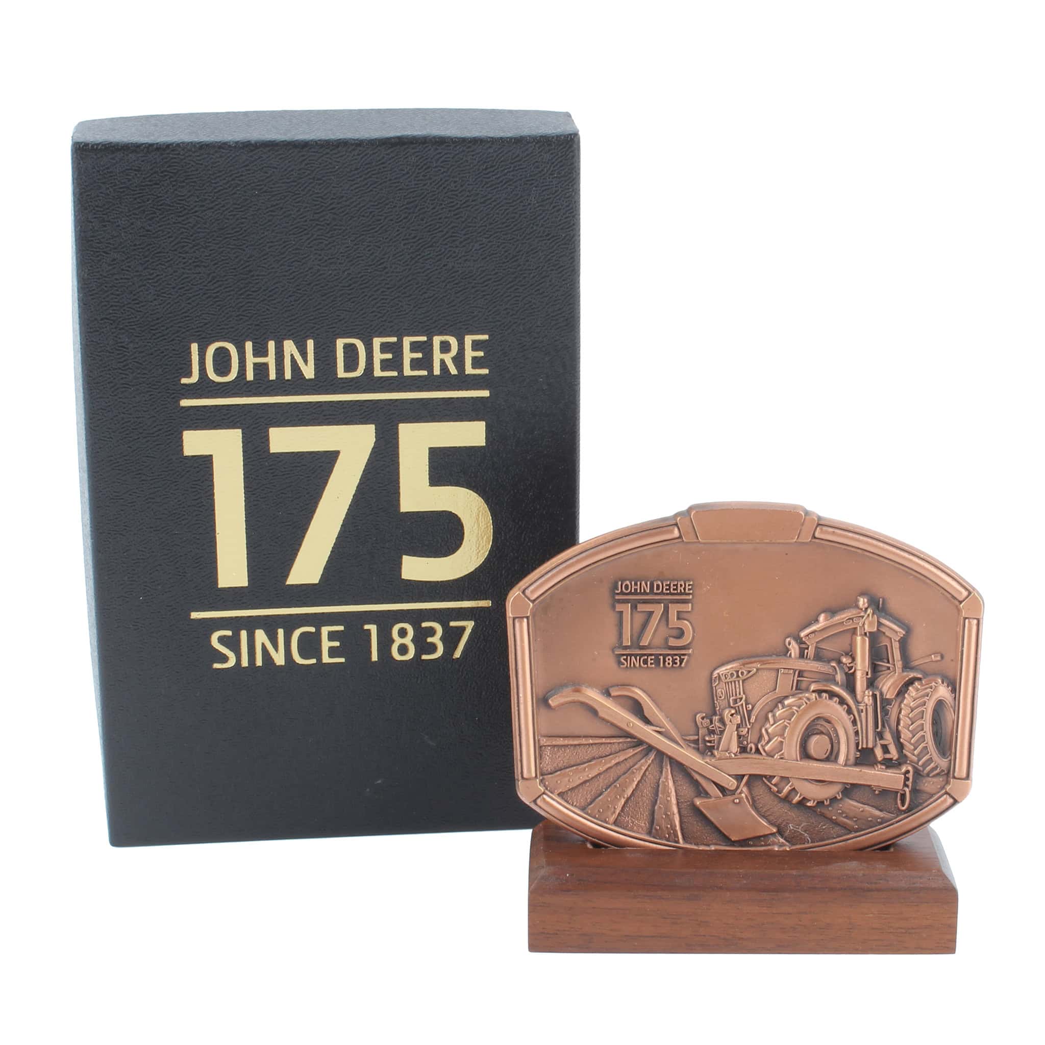 2013 John Deere Copper Calendar Medallion, Past & Present, 7280R Tractor & Steel Plow