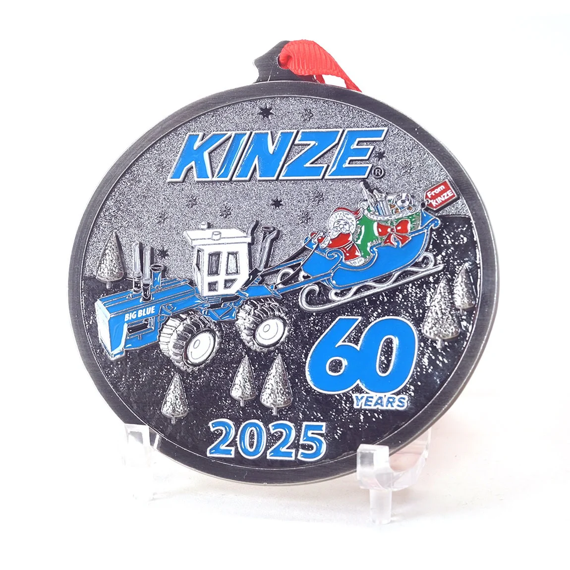 2025 Kinze Pewter Christmas Ornament, Kinze 60 Years