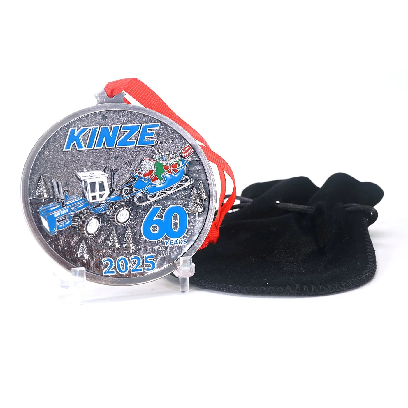 2025 Kinze Pewter Christmas Ornament, Kinze 60 Years - Image 3