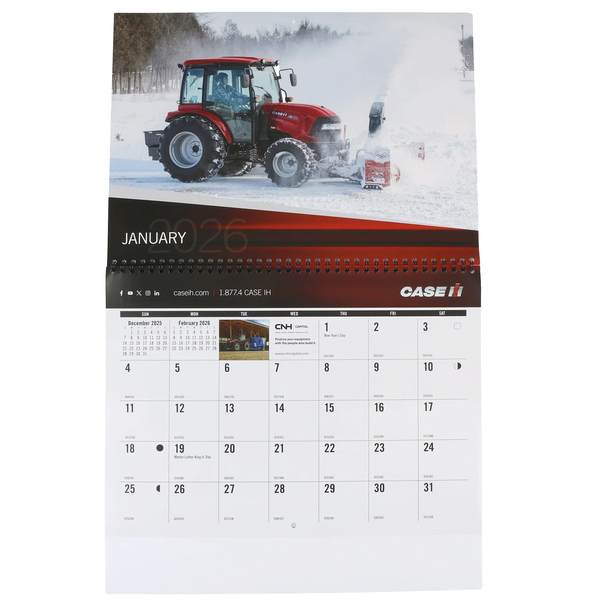 2026 Case IH 12 Month Wall Calendar, 13in x 11.5in - Image 2