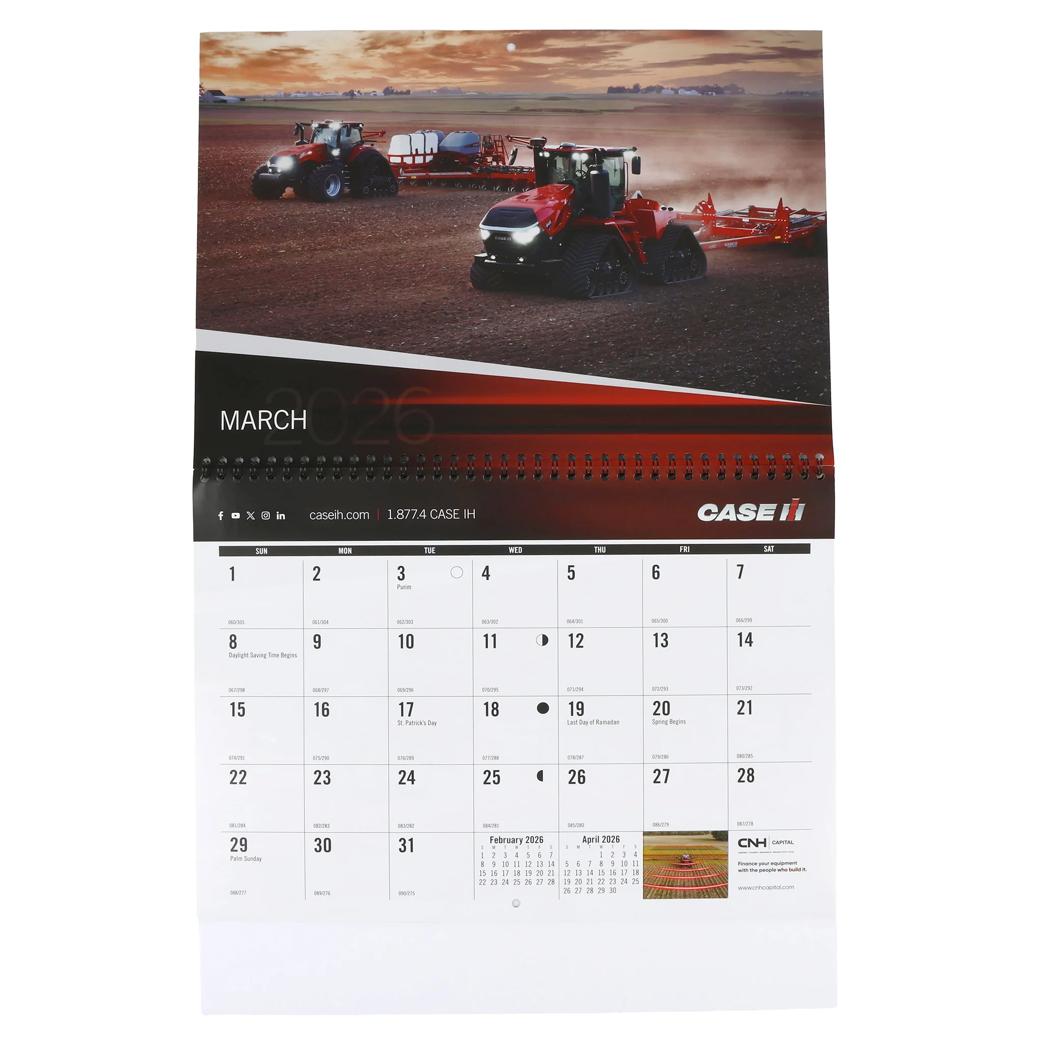 2026 Case IH 12 Month Wall Calendar, 13in x 11.5in - Image 3