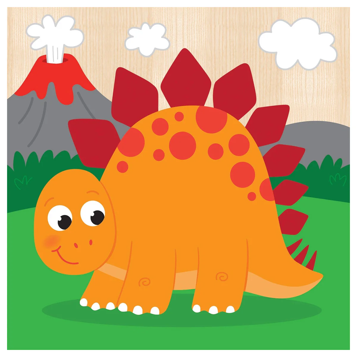 4-pack of Chunky Wood Dinosaur Puzzles - Image 4