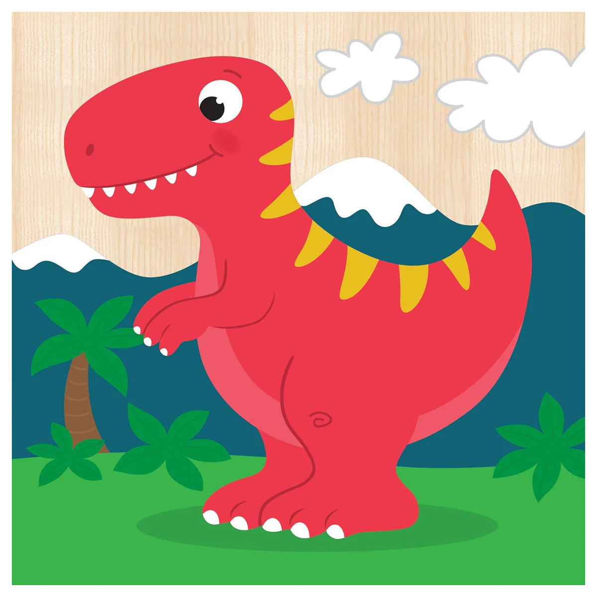 4-pack of Chunky Wood Dinosaur Puzzles - Image 5