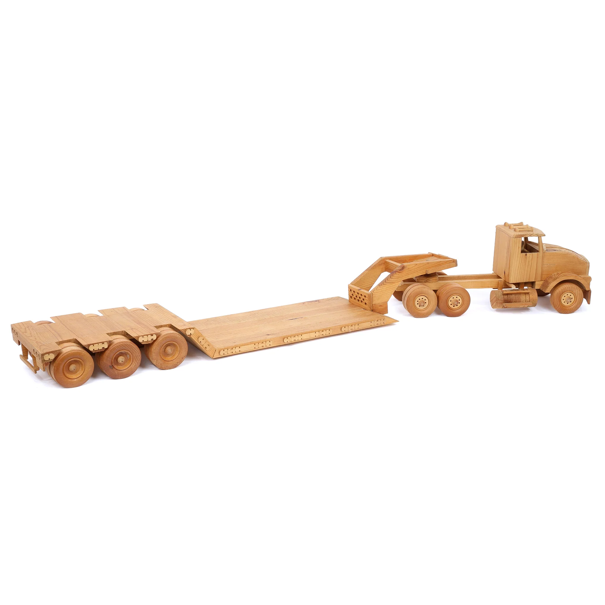 48-Inch Wooden Kenworth Semi with Lowboy Trailer by Kaye's Toy Shop - Image 2