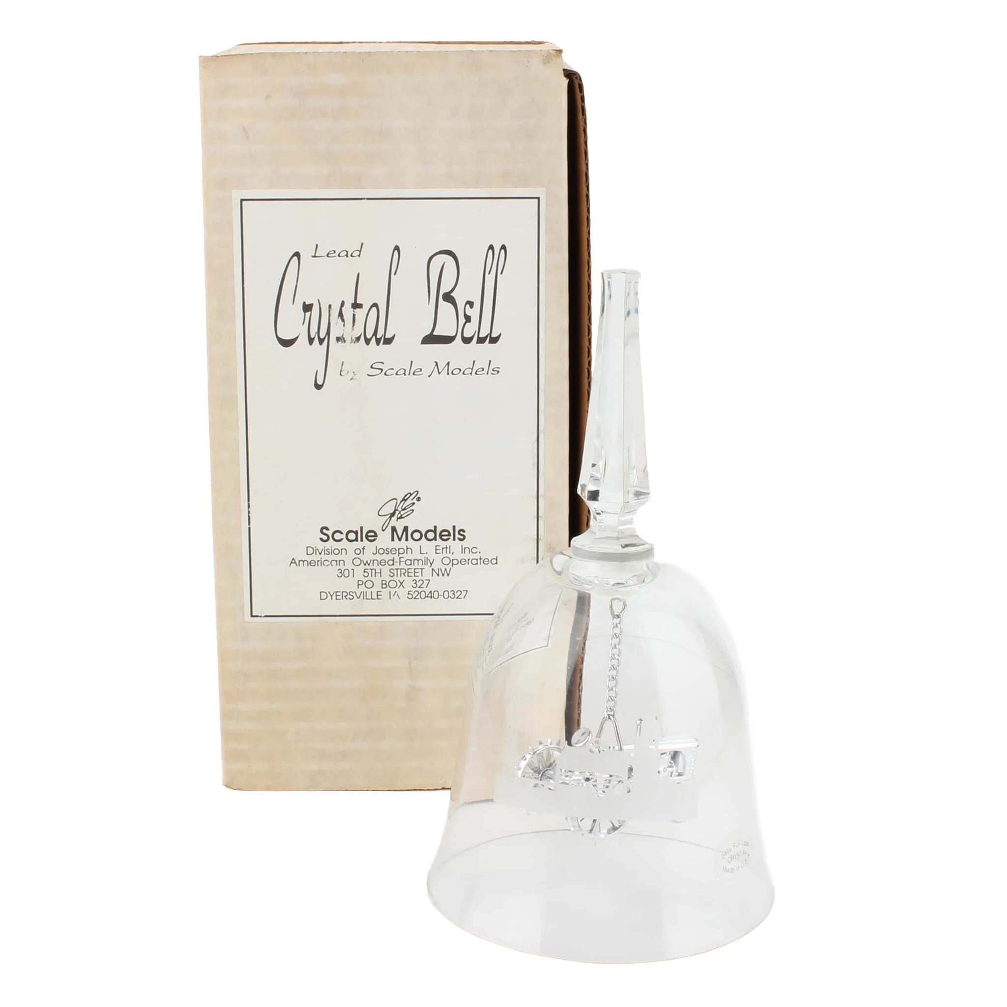 6.5 inch Lead Crystal Bell with a Chrome Tractor Clapper by Scale Models