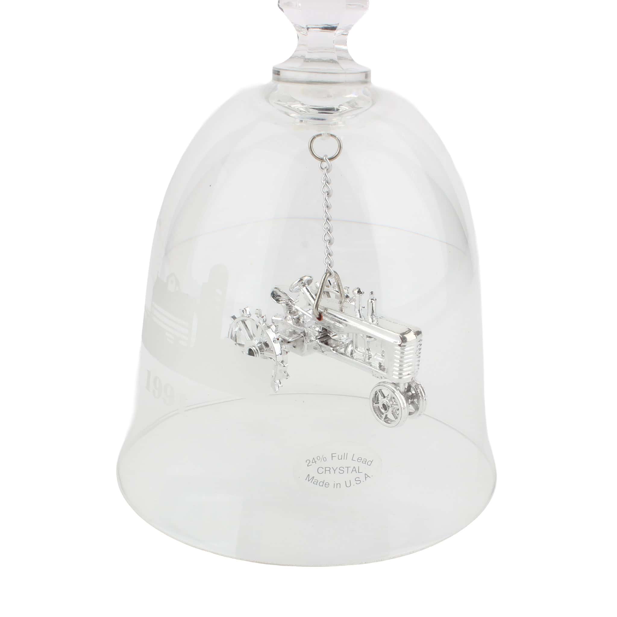 6.5 inch Lead Crystal Bell with a Chrome Tractor Clapper by Scale Models - Image 3
