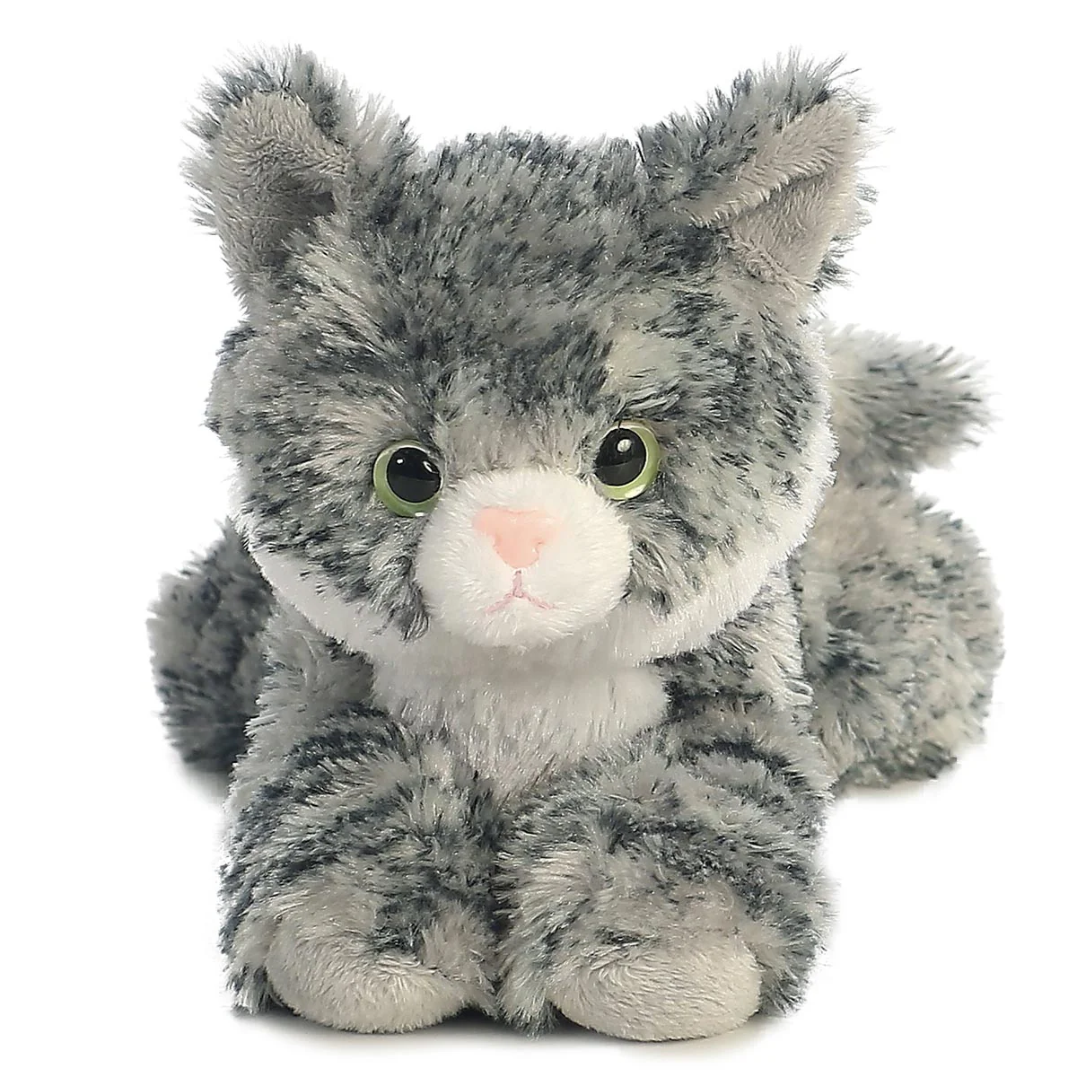8" Lily Grey Tabby Cat Mini Flopsie Plush Animal by Aurora - Image 2