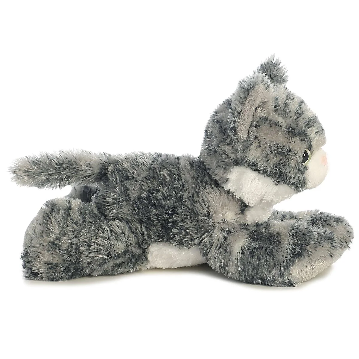 8" Lily Grey Tabby Cat Mini Flopsie Plush Animal by Aurora - Image 3