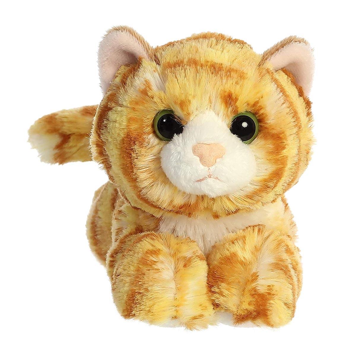 8in Orange Ginger Cat Mini Flopsie by Aurora - Image 2
