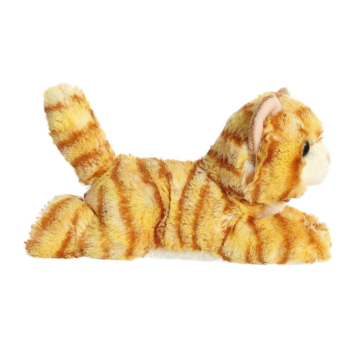 8in Orange Ginger Cat Mini Flopsie by Aurora - Image 3