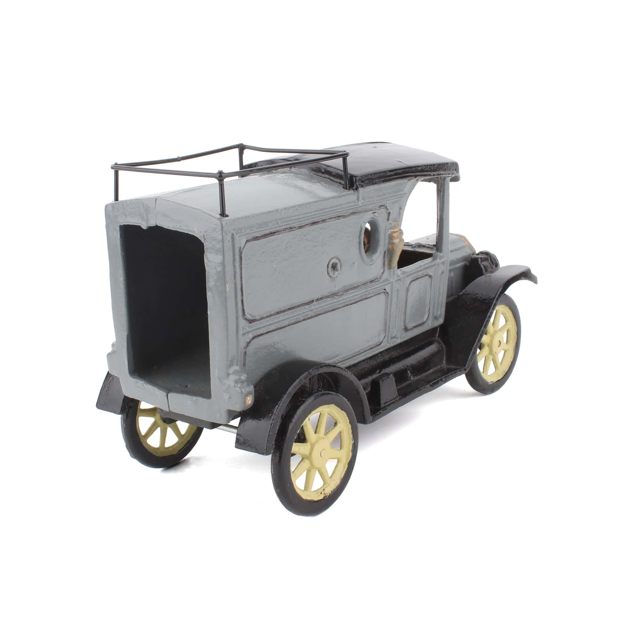 9-Inch Cast Iron Gray Delivery Truck - Image 2