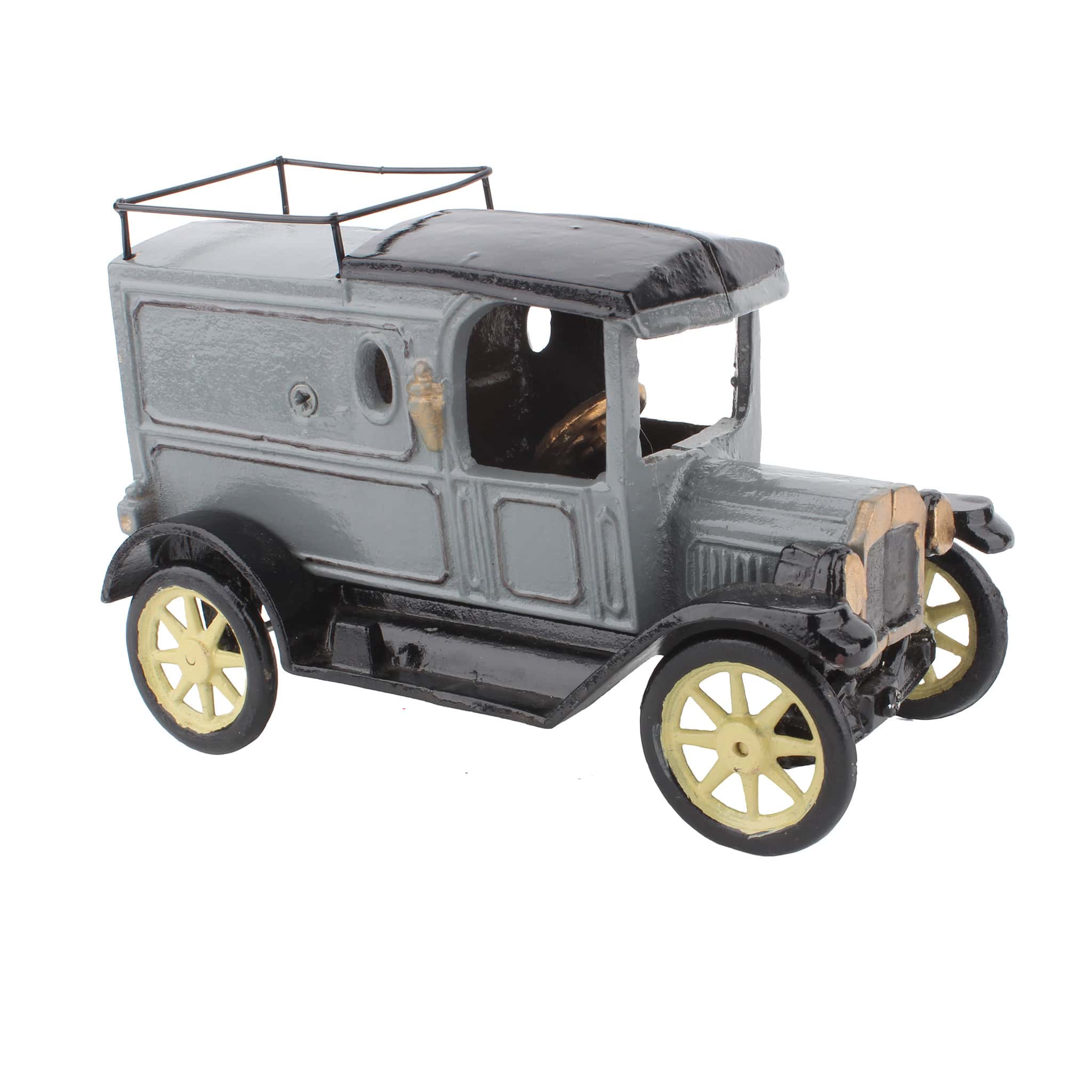 9-Inch Cast Iron Gray Delivery Truck - Image 3