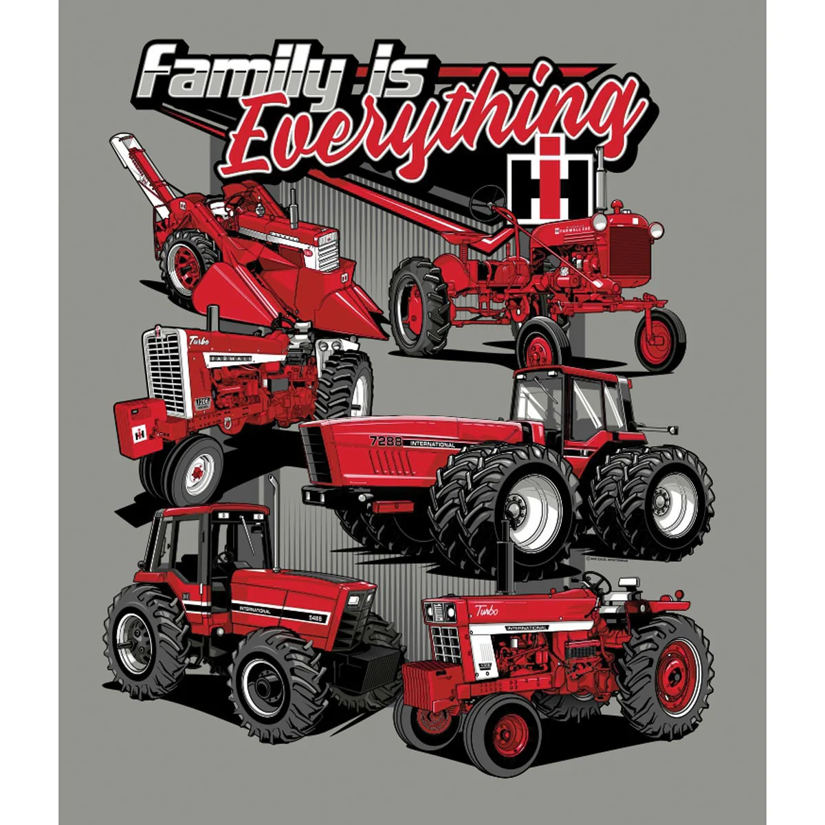 Adult IH Family is Everything Gray Short Sleeve T-Shirt - Image 3