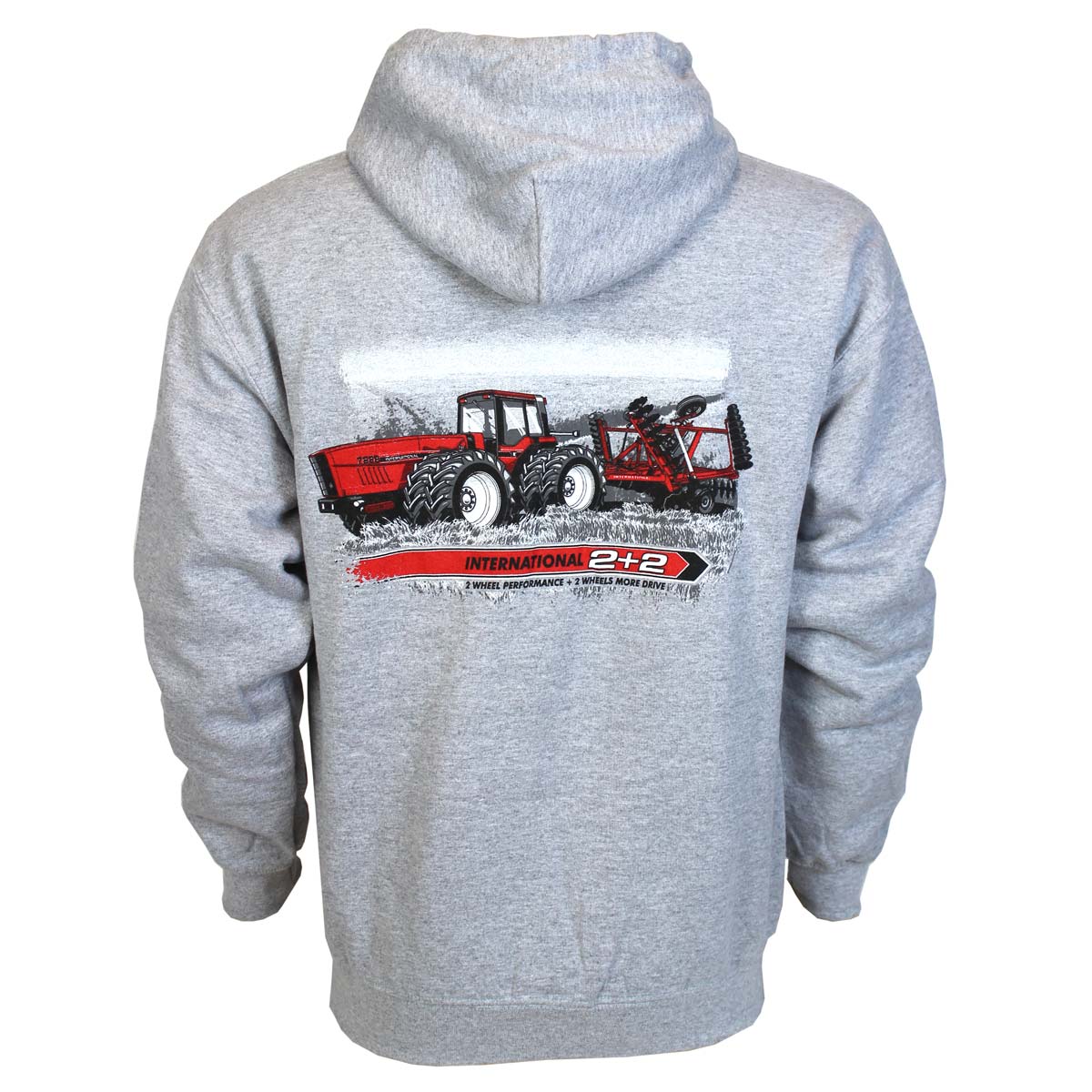 Adult International 7288 2+2 with IH Disk Harrow Gray Hooded Sweatshirt