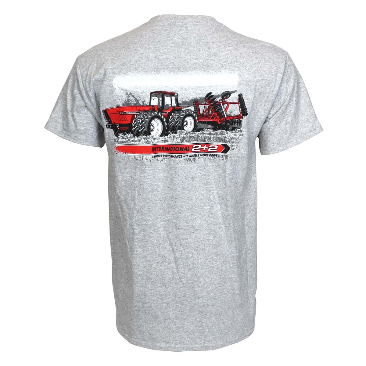 Adult International 7288 2+2 with IH Disk Harrow Gray Short Sleeve T-Shirt