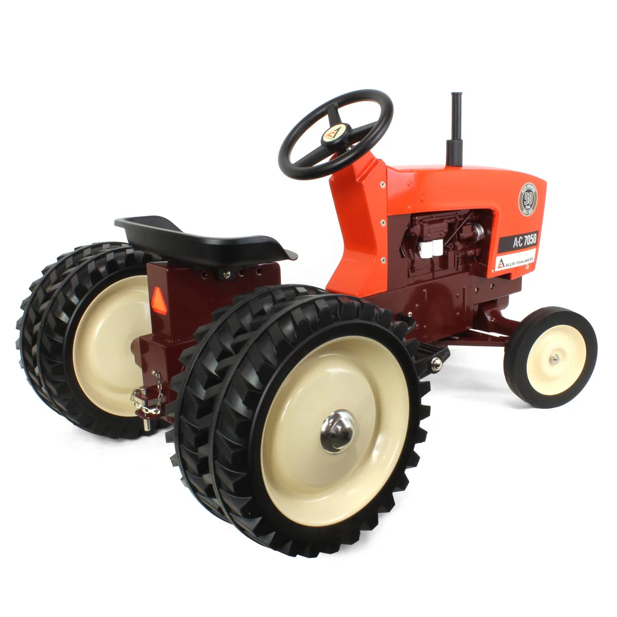 Allis-Chalmers 7050 50 Years Pedal Tractor with Maroon Belly & Rear Duals, ERTL Limited Series - Image 3