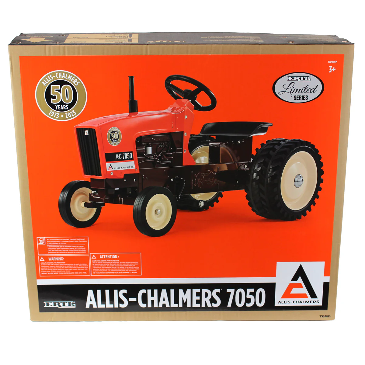 Allis-Chalmers 7050 50 Years Pedal Tractor with Maroon Belly & Rear Duals, ERTL Limited Series - Image 4