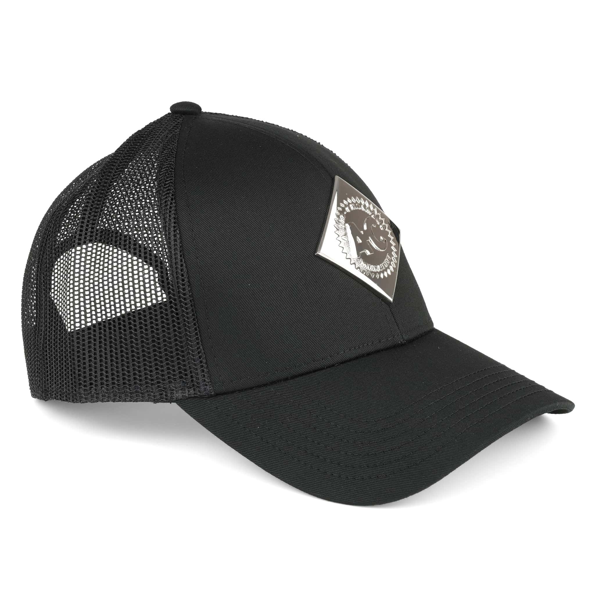 Allis Chalmers Starburst Liquid Metal Logo Black Mesh Back Hat - Image 2