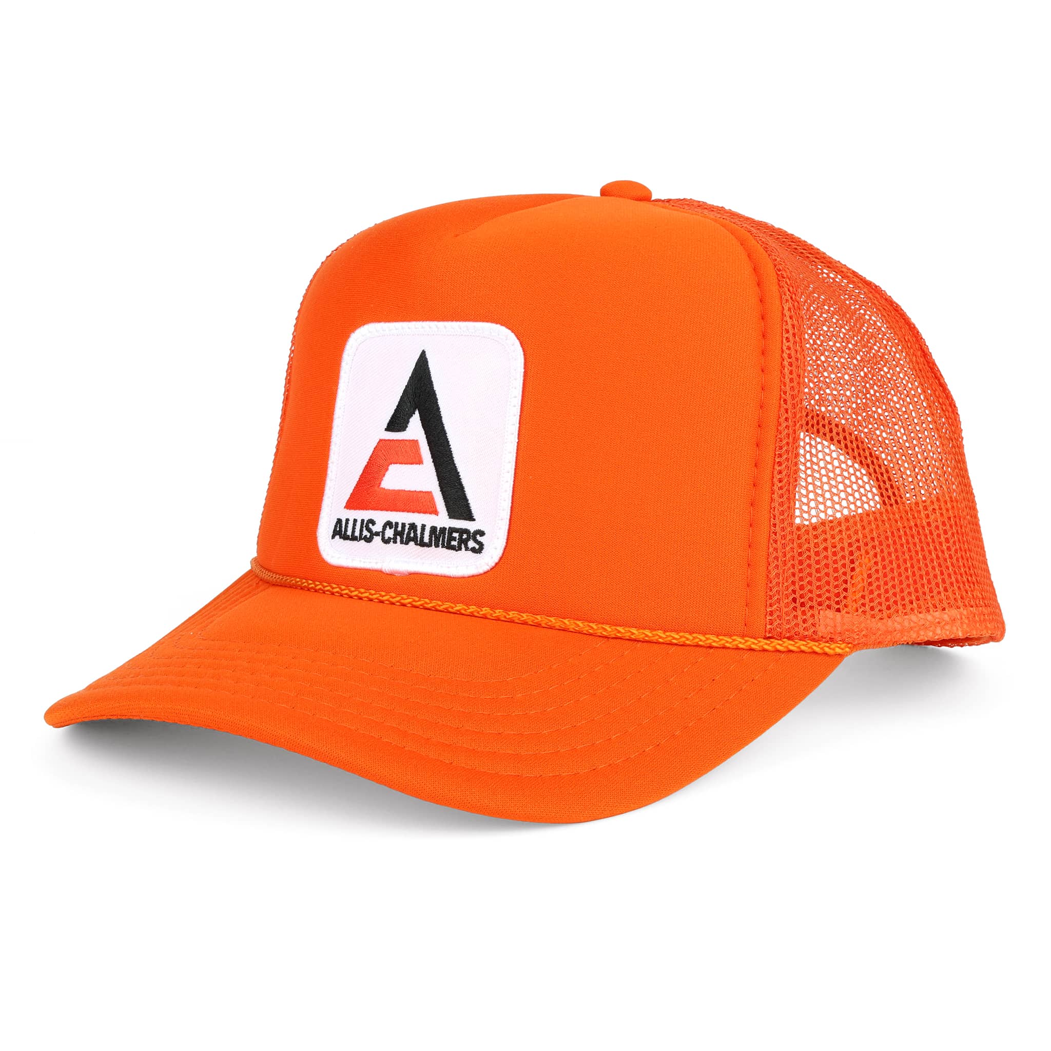 Allis Chalmers Logo Orange Foam Trucker Rope Hat