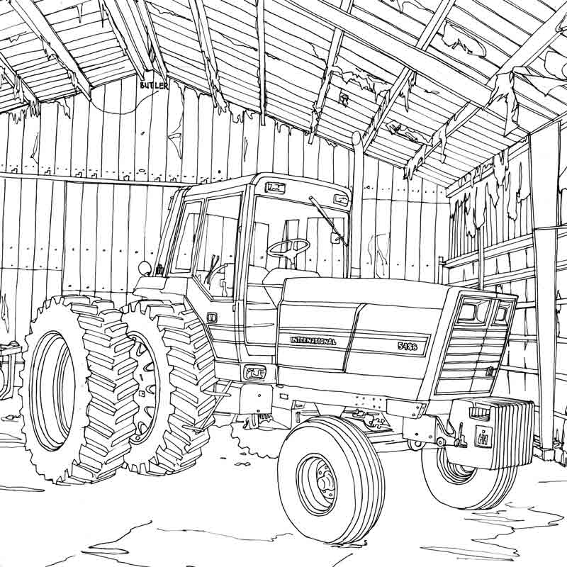 Art of the Tractor Coloring Book with 80 Pages - Image 8
