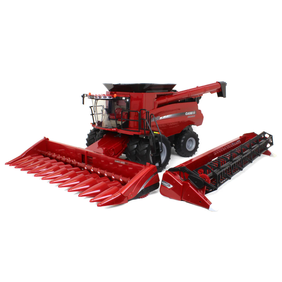 (B&D) 1/16 Big Farm Case IH 8240 Combine with Grain Head & Corn Head Set - Damaged Box