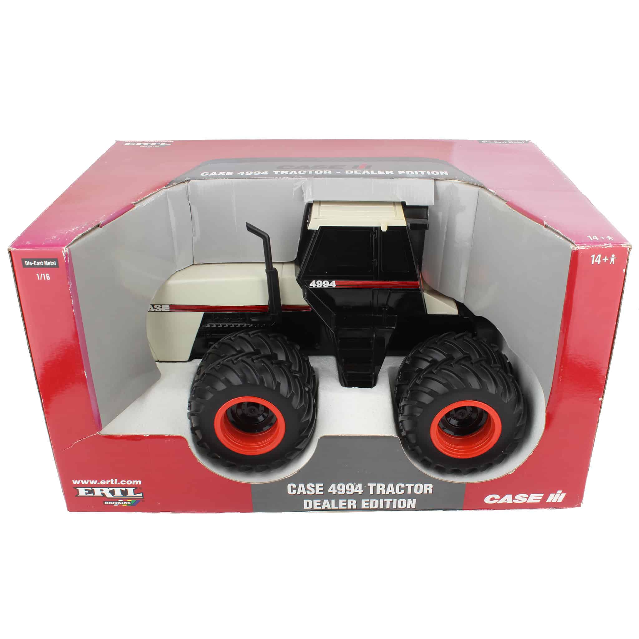 (B&D) 1/16 Case 4994 4WD Tractor with Duals by ERTL, Dealer Edition - Damaged Box