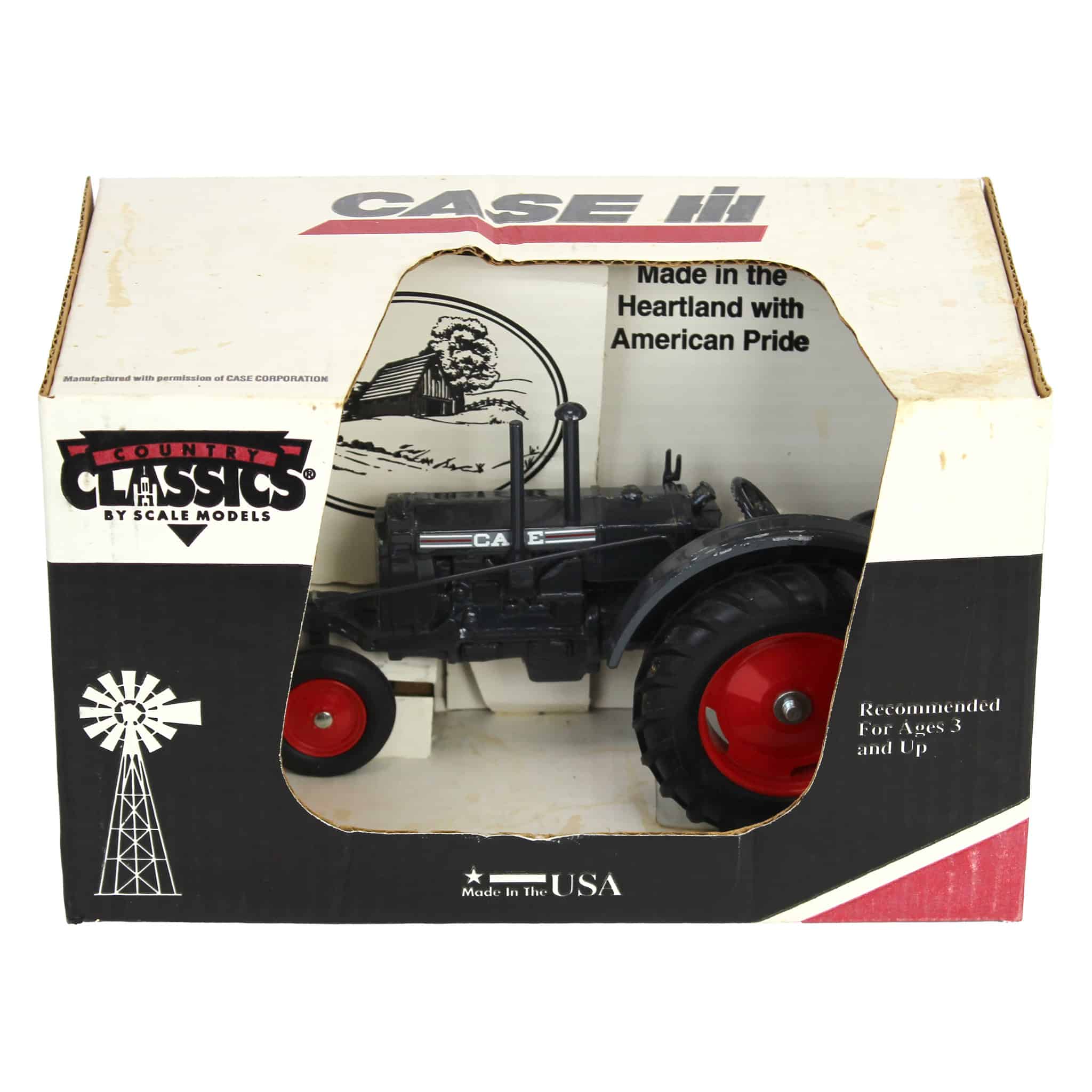 (B&D) 1/16 Case CC Tractor with Rubber Tires, Made in the USA by Scale Models - Damaged Item