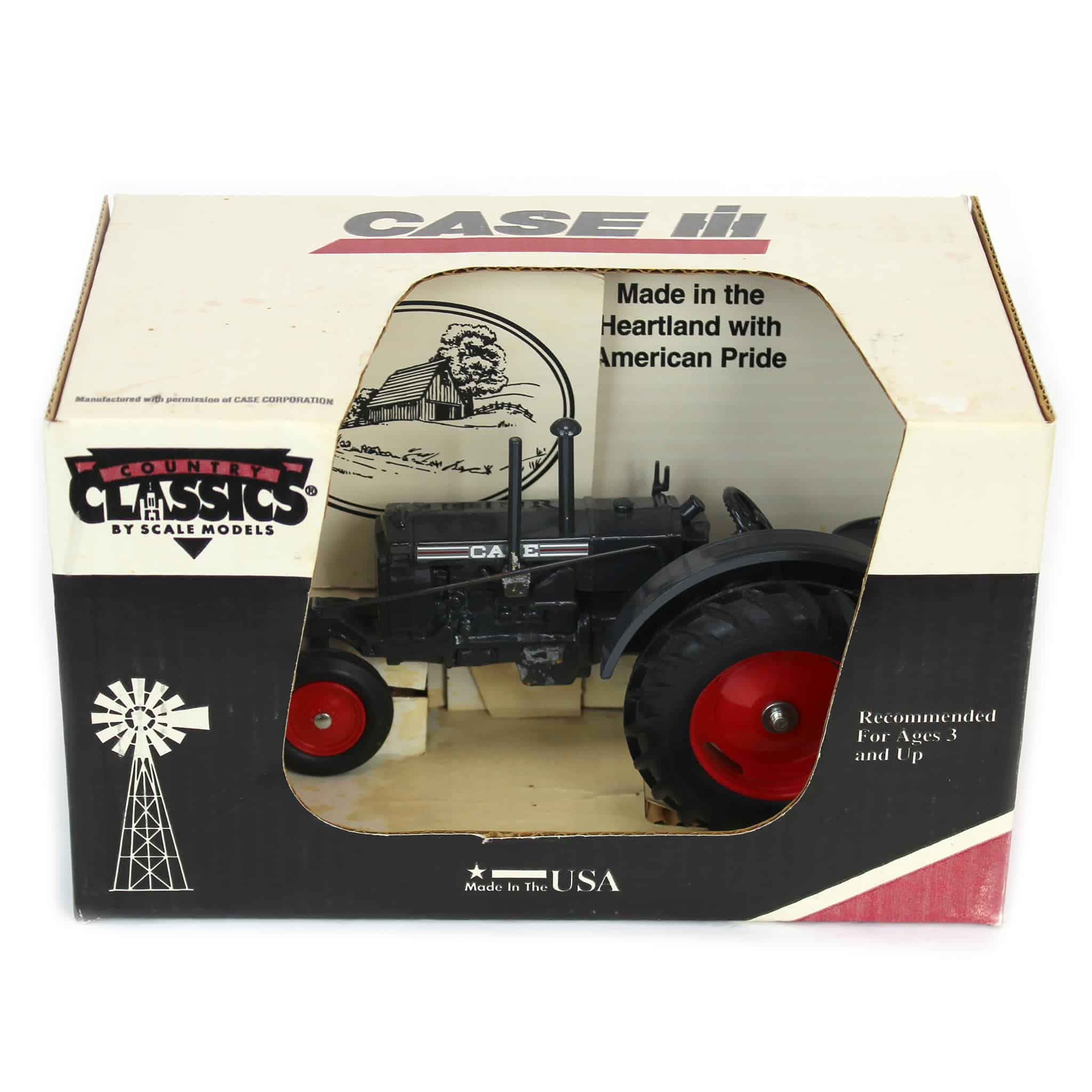 (B&D) 1/16 Case CC Tractor with Rubber Tires, Made in the USA by Scale Models - Damaged Item