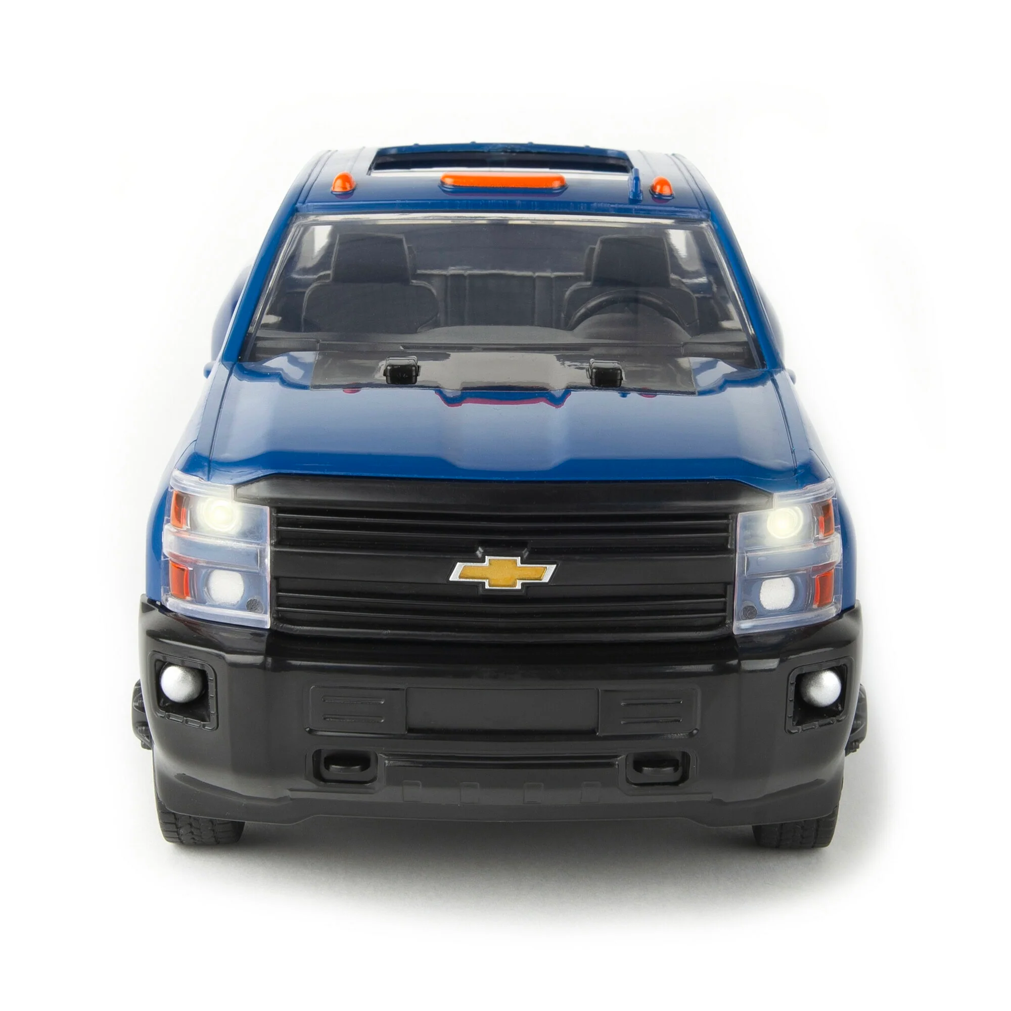 (B&D) 1/16 ERTL Big Farm Blue Chevrolet Pickup Truck with Trailer & 6 Round Bales - Damaged Item - Image 10