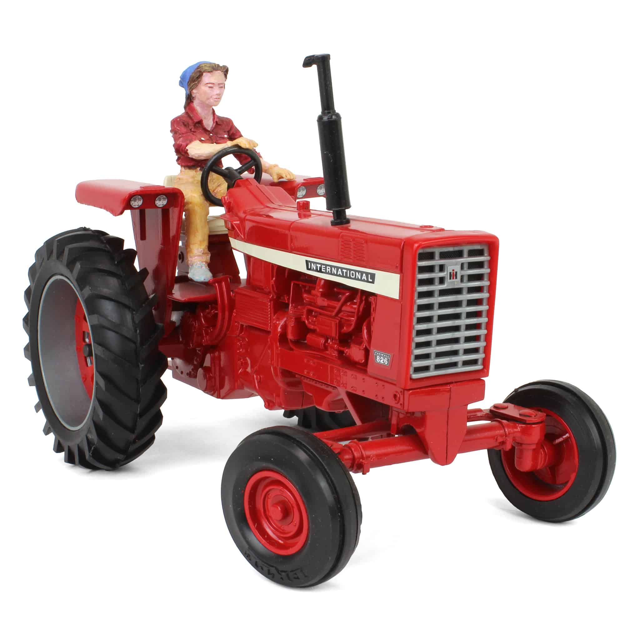 (B&D) 1/16 International 826 Tractor with Lowell Davis Figurine, Foxfire Farm Miss Charlotte - Damaged Item - Image 2