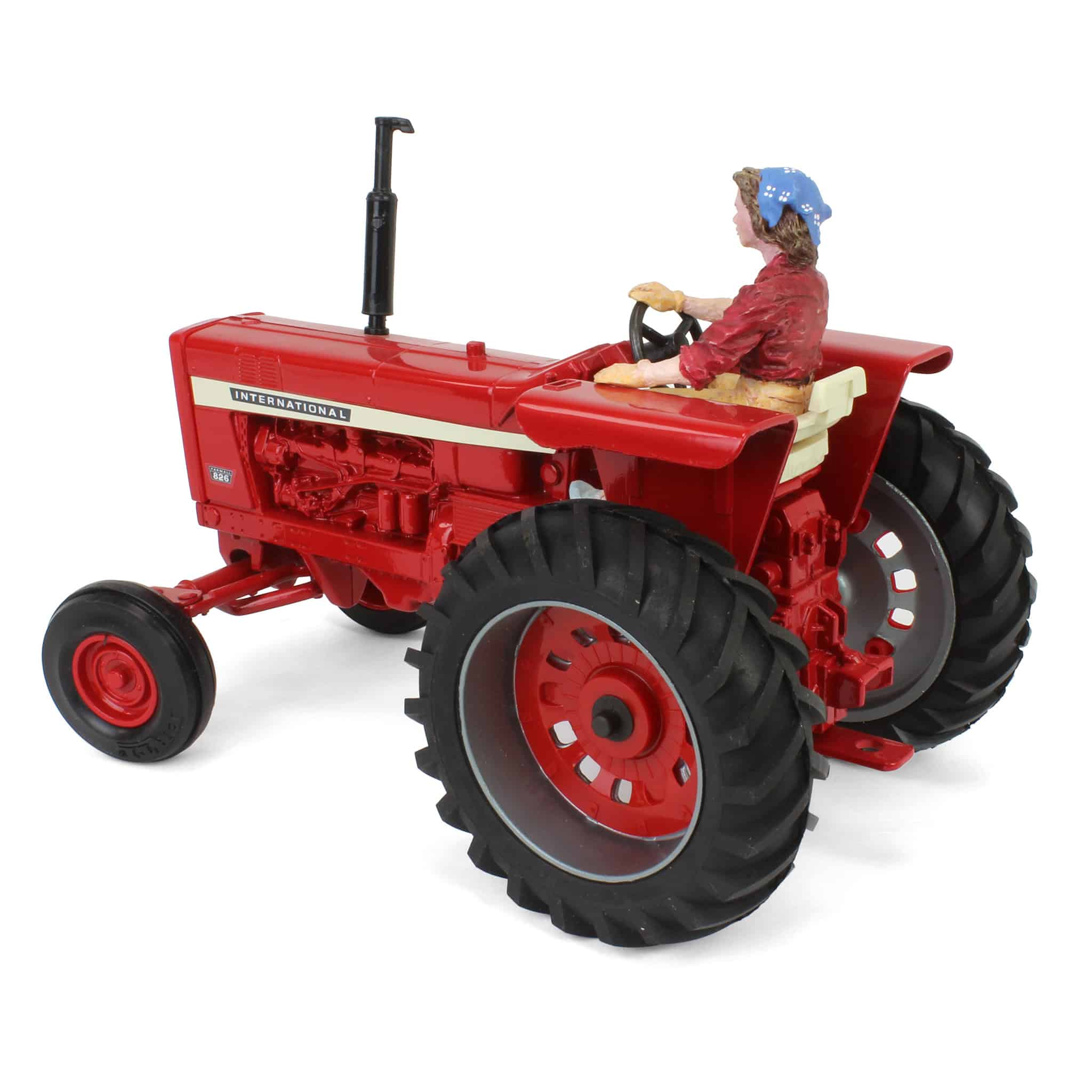 (B&D) 1/16 International 826 Tractor with Lowell Davis Figurine, Foxfire Farm Miss Charlotte - Damaged Item - Image 4