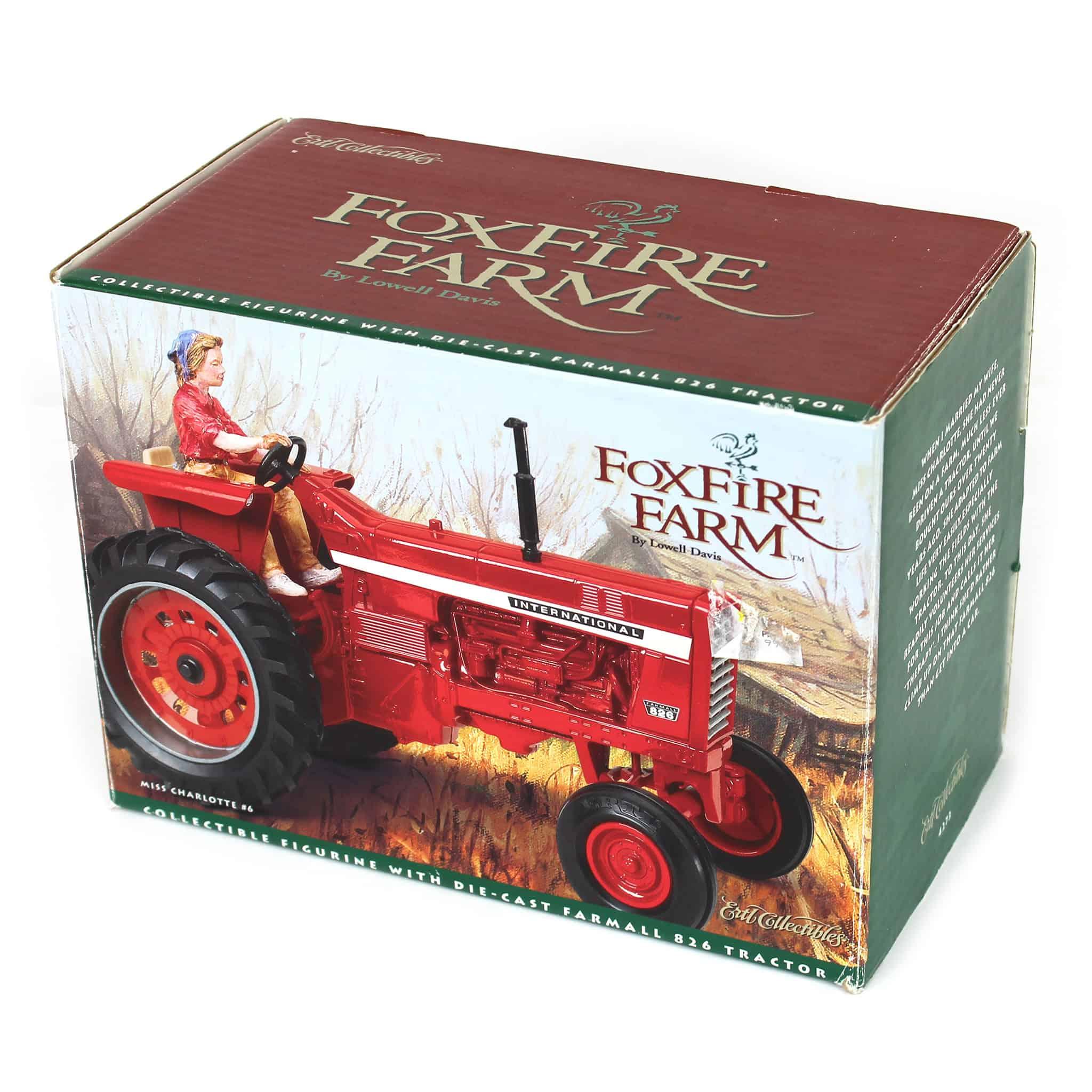 (B&D) 1/16 International 826 Tractor with Lowell Davis Figurine, Foxfire Farm Miss Charlotte - Damaged Item - Image 5